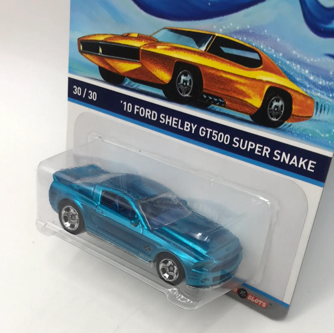 Hot wheels cool classics 10 Ford Shelby GT500 Super snake 30/30 metal/metal retro slots orange car on card Z5 - Image 3