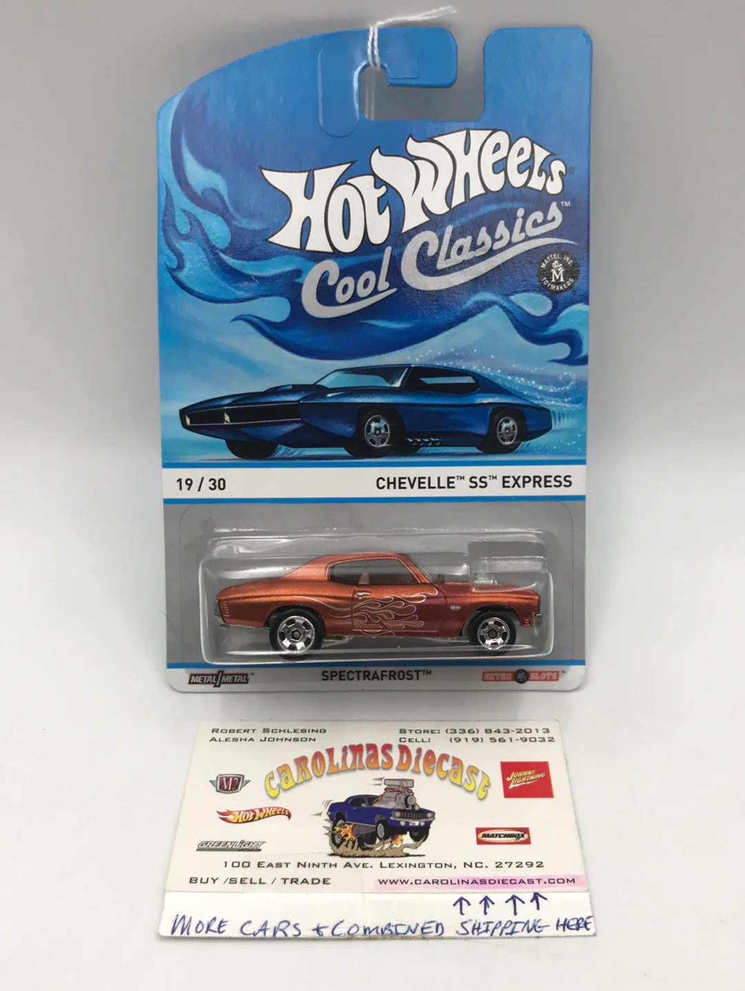 Hot wheels cool classics Chevelle SS Express 19/30 metal/metal retro slots blue car on card Z1