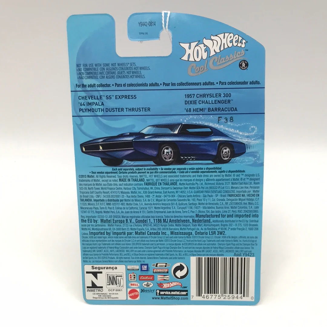 Hot wheels cool classics Chevelle SS Express 19/30 metal/metal retro slots blue car on card Z1 - Image 4