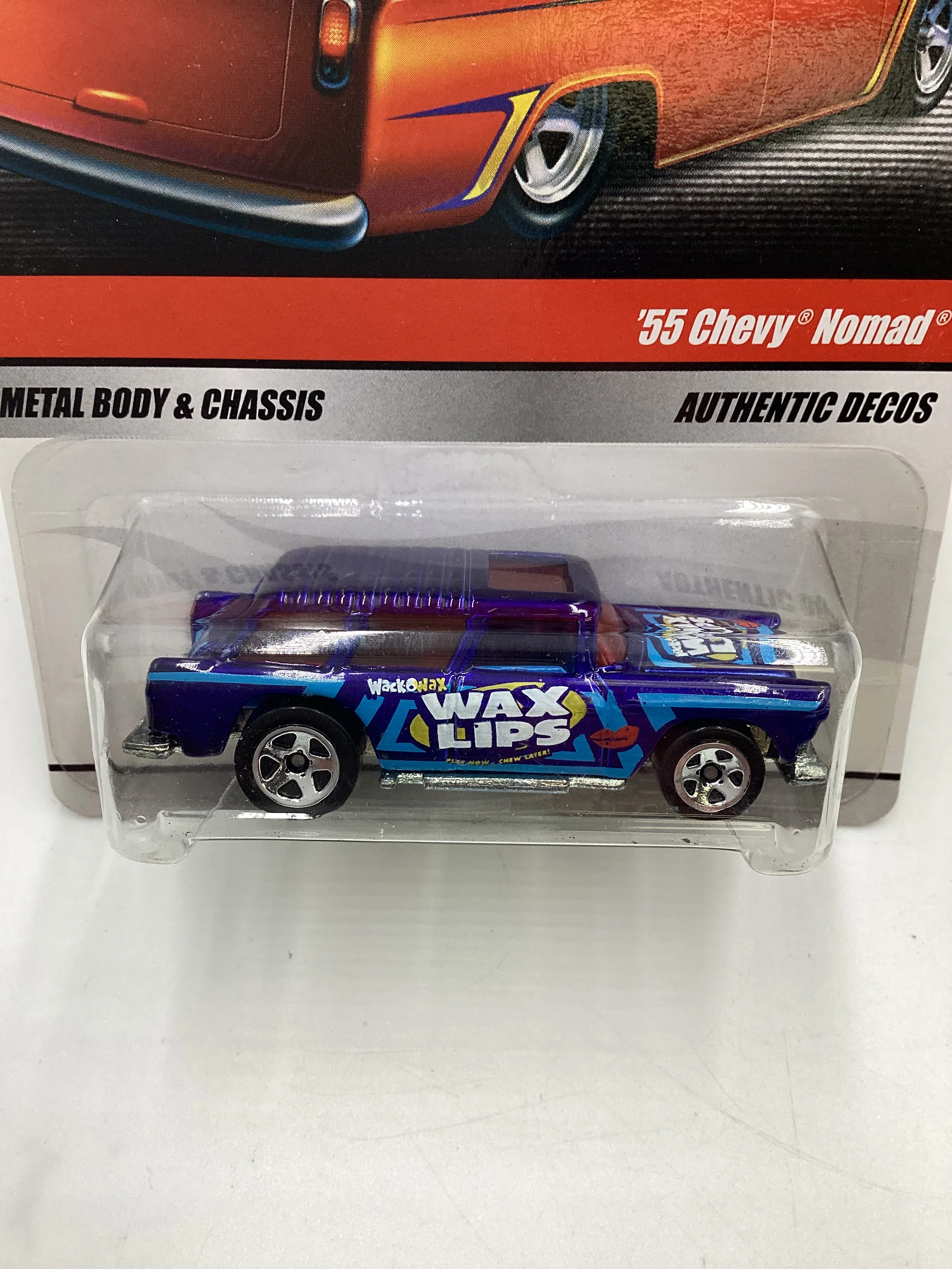 Hot Wheels Delivery Wax Lips 55 Chevy Nomad Blue (SR) - Image 3