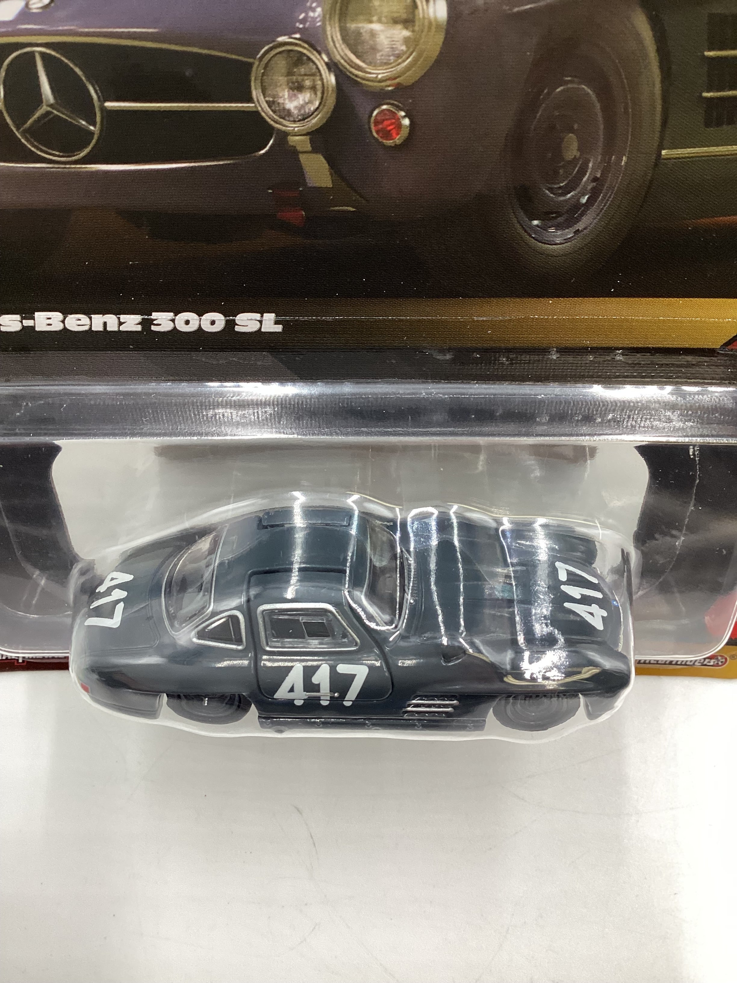 Hot Wheels Elite 64 #1 Mercedes-Benz 300 SL Gray with protector - Image 6