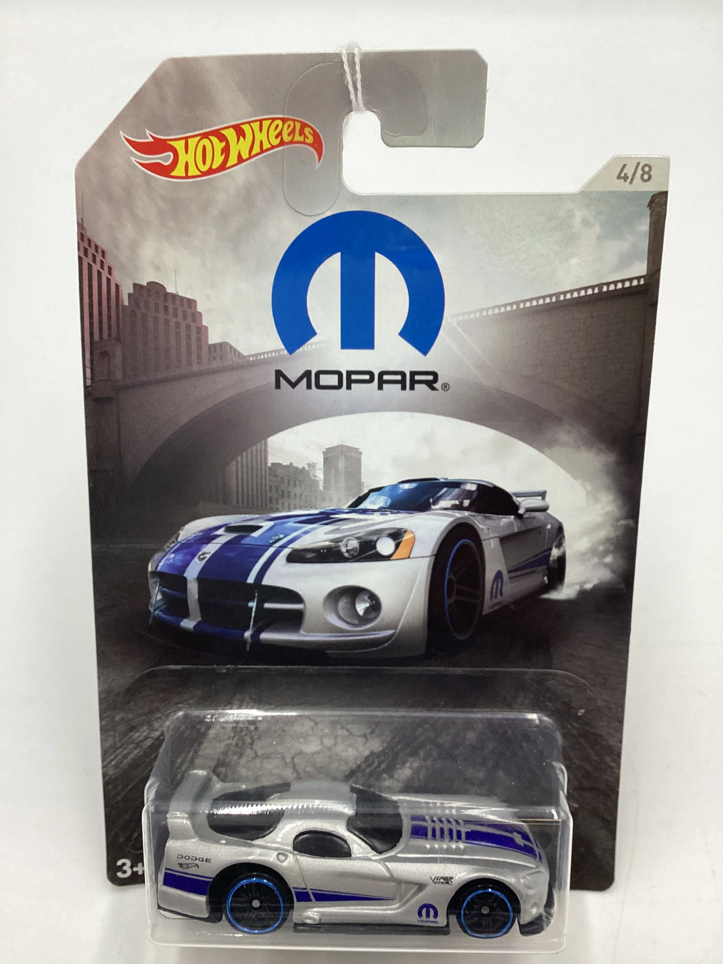 Hot wheels Exclusive Mopar Series #4 Dodge Viper GTS-R Silver 156A - Image 2