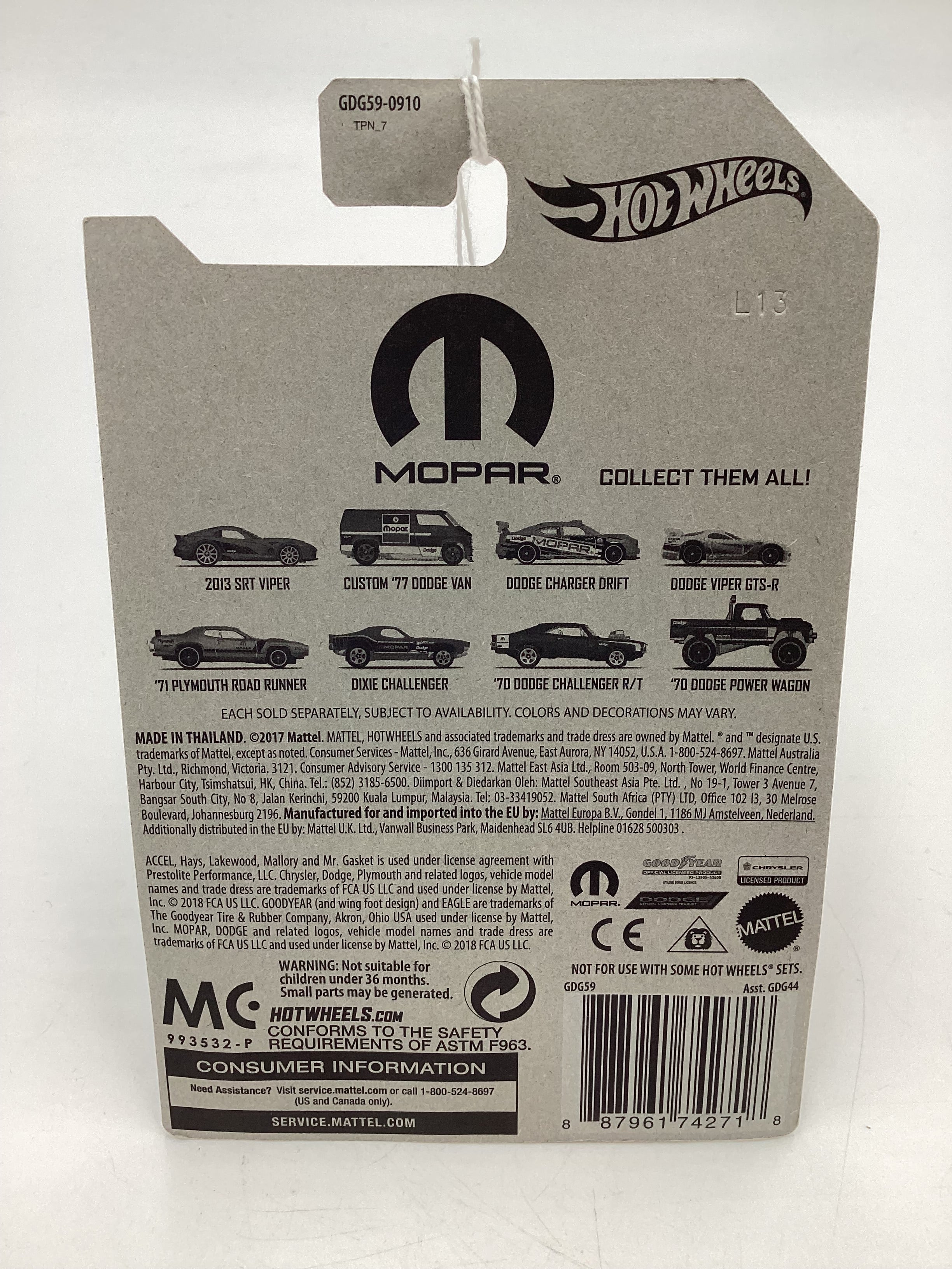 Hot wheels Exclusive Mopar Series #6 Dixie Challenger Red 156A - Image 8
