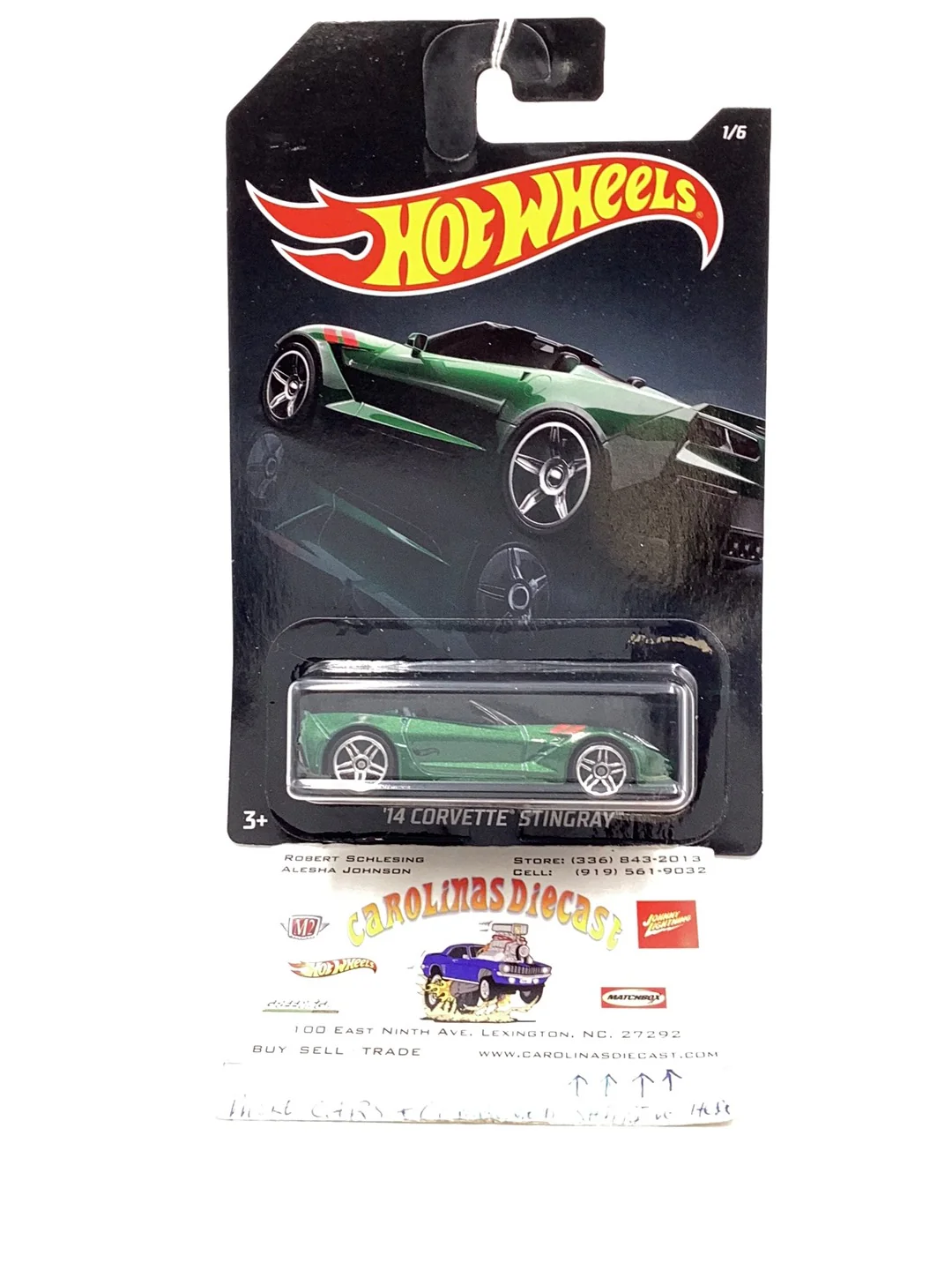 Hot wheels Exotic series 14 Corvette Stingray 1/6 Walmart exclusive 151F