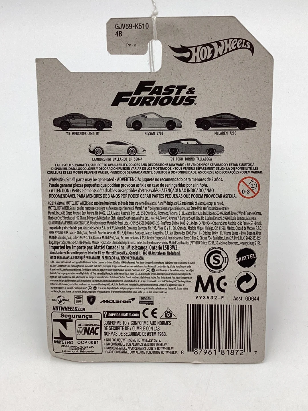 Hot wheels fast and furious 3/5 McLaren 720S 151I - Image 7