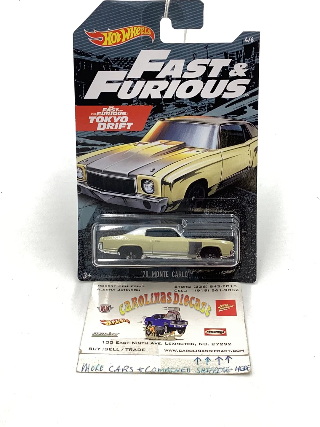 Hot wheels Fast and Furious 4/8 70 Monte Carlo 151i