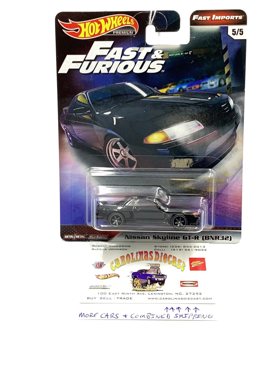 Hot Wheels fast and furious fast imports #5 nissan skyline gt-R bnr32 248F