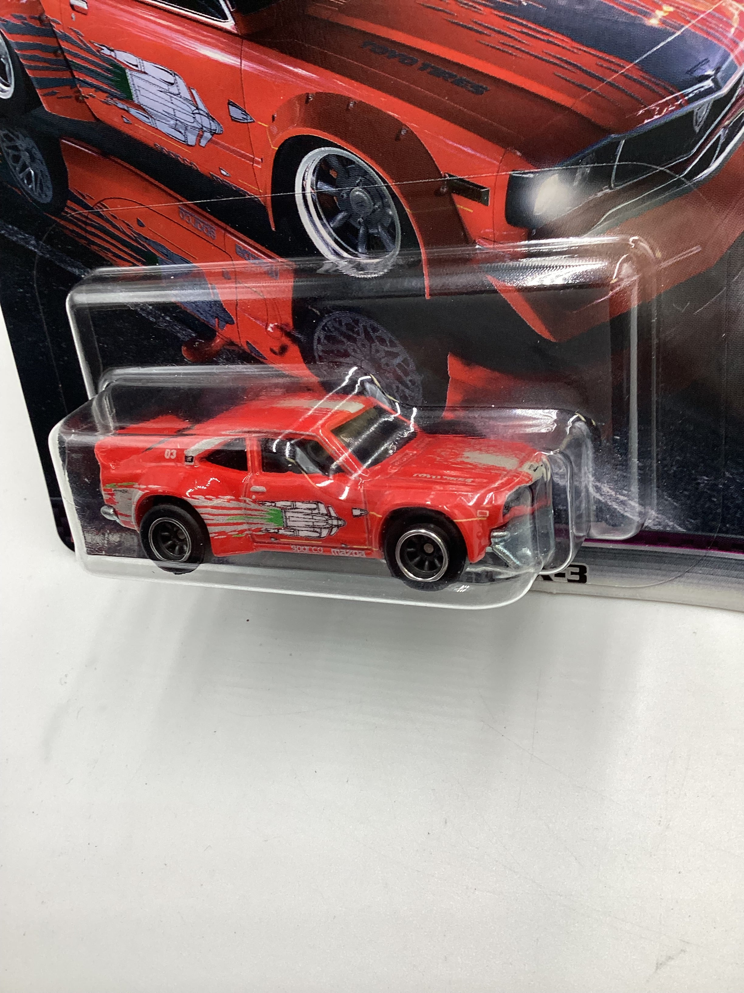 Hot Wheels Fast and Furious Fast Rewind #1 Mazda RX-3 Red Cracked Blister 246D - Image 4