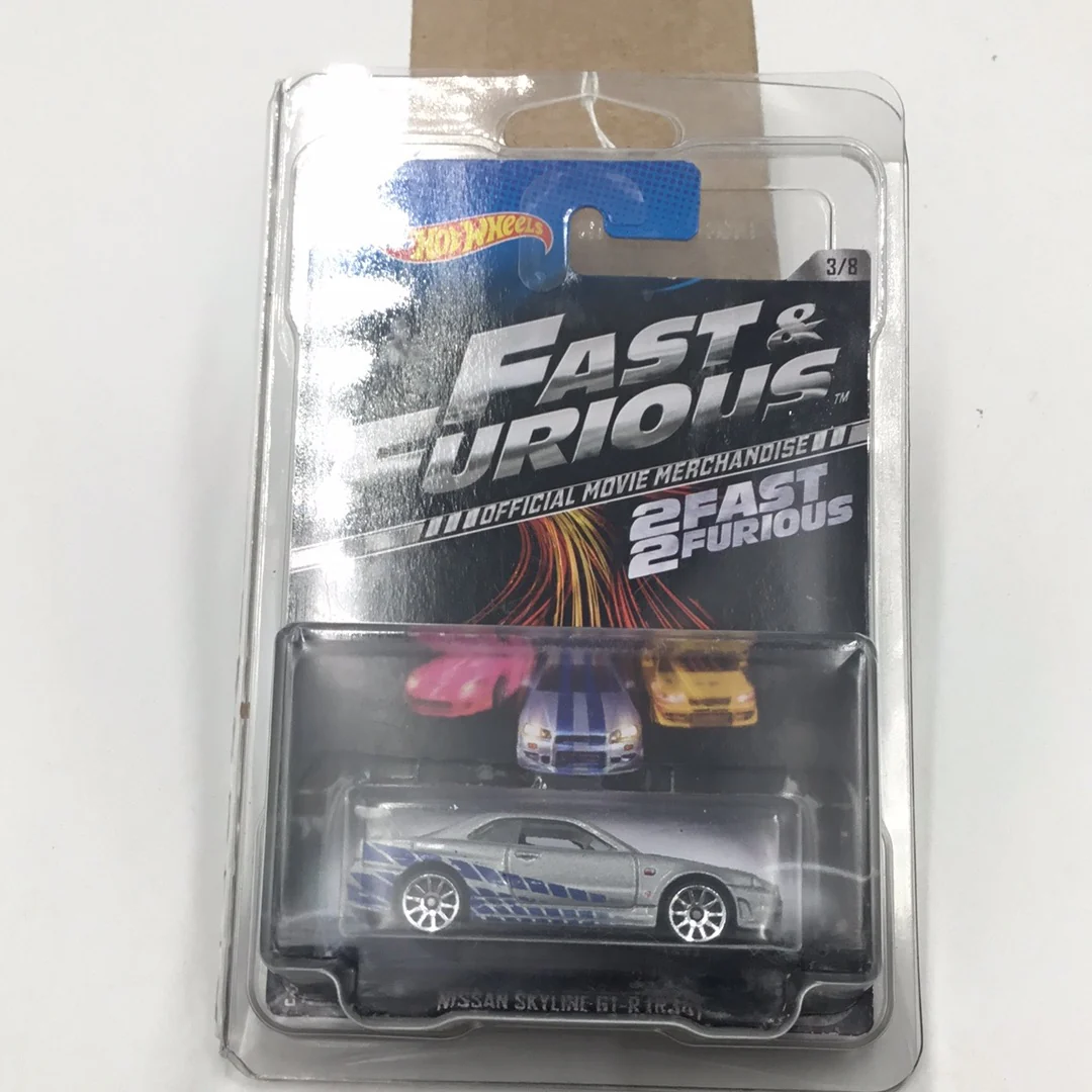 Hot wheels fast and furious Nissan skyline GT-R BNR34 2 fast 2 Furious W/ Protector 3/8 - Image 7