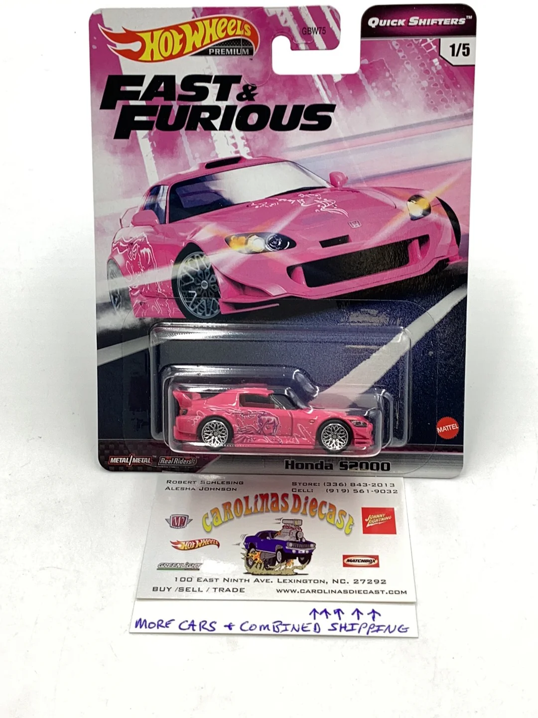 Hot Wheels Fast and Furious Quick Shifters #1 Honda S2000 with protector