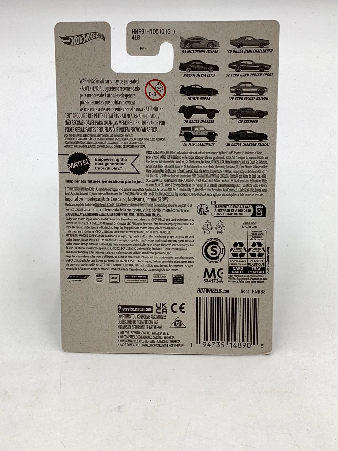 Hot Wheels Fast & Furious Series 1 95 Misubishi Eclipse with protector - Image 7