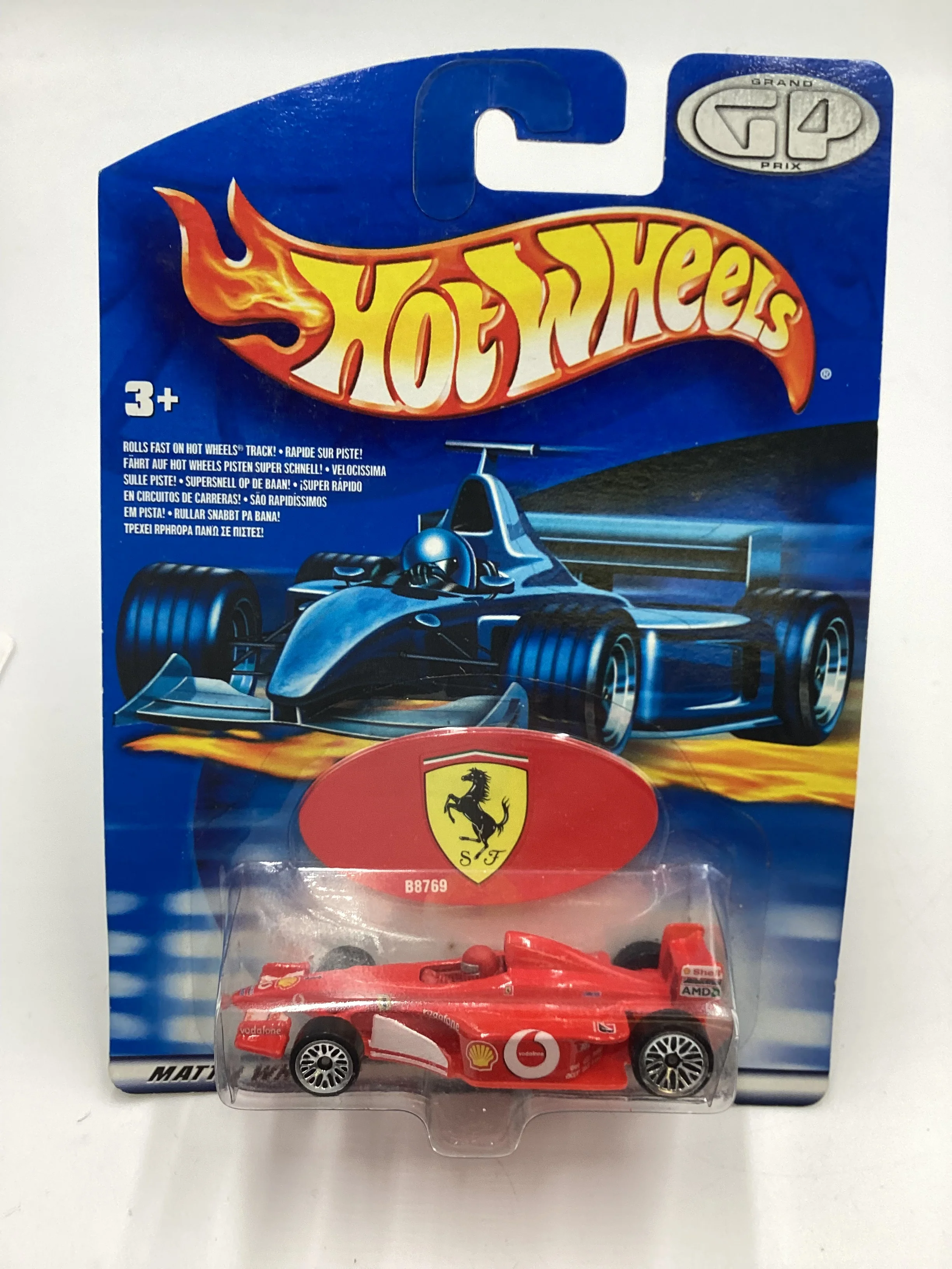 hot Wheels Ferrari Grand Prix B8769 Ferrari Formula 1 with driver red & protector - Image 2