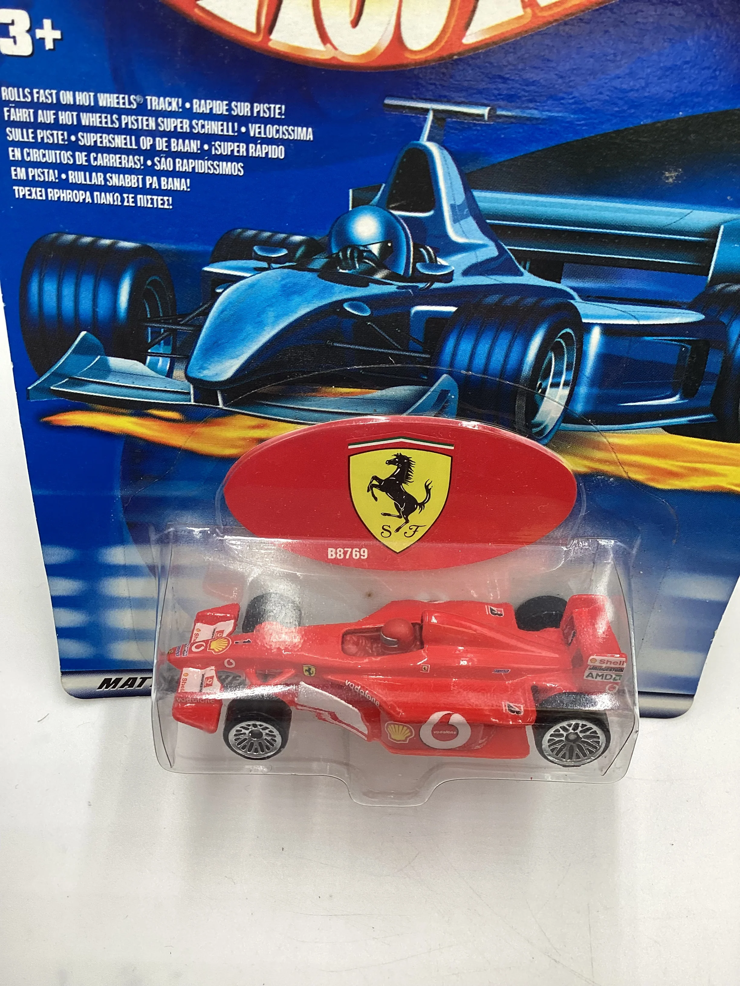 hot Wheels Ferrari Grand Prix B8769 Ferrari Formula 1 with driver red & protector - Image 6