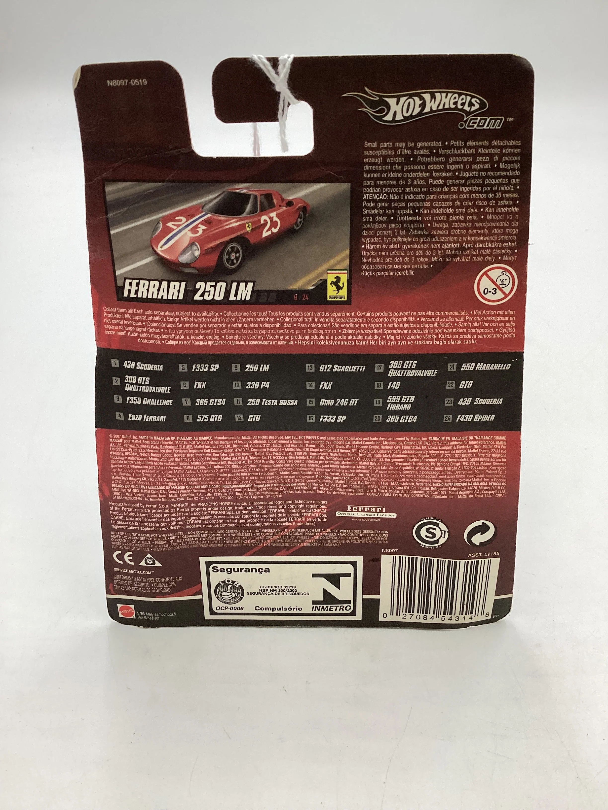 Hot Wheels Ferrari Racer 9/24 Ferrari 250 LM - Image 9
