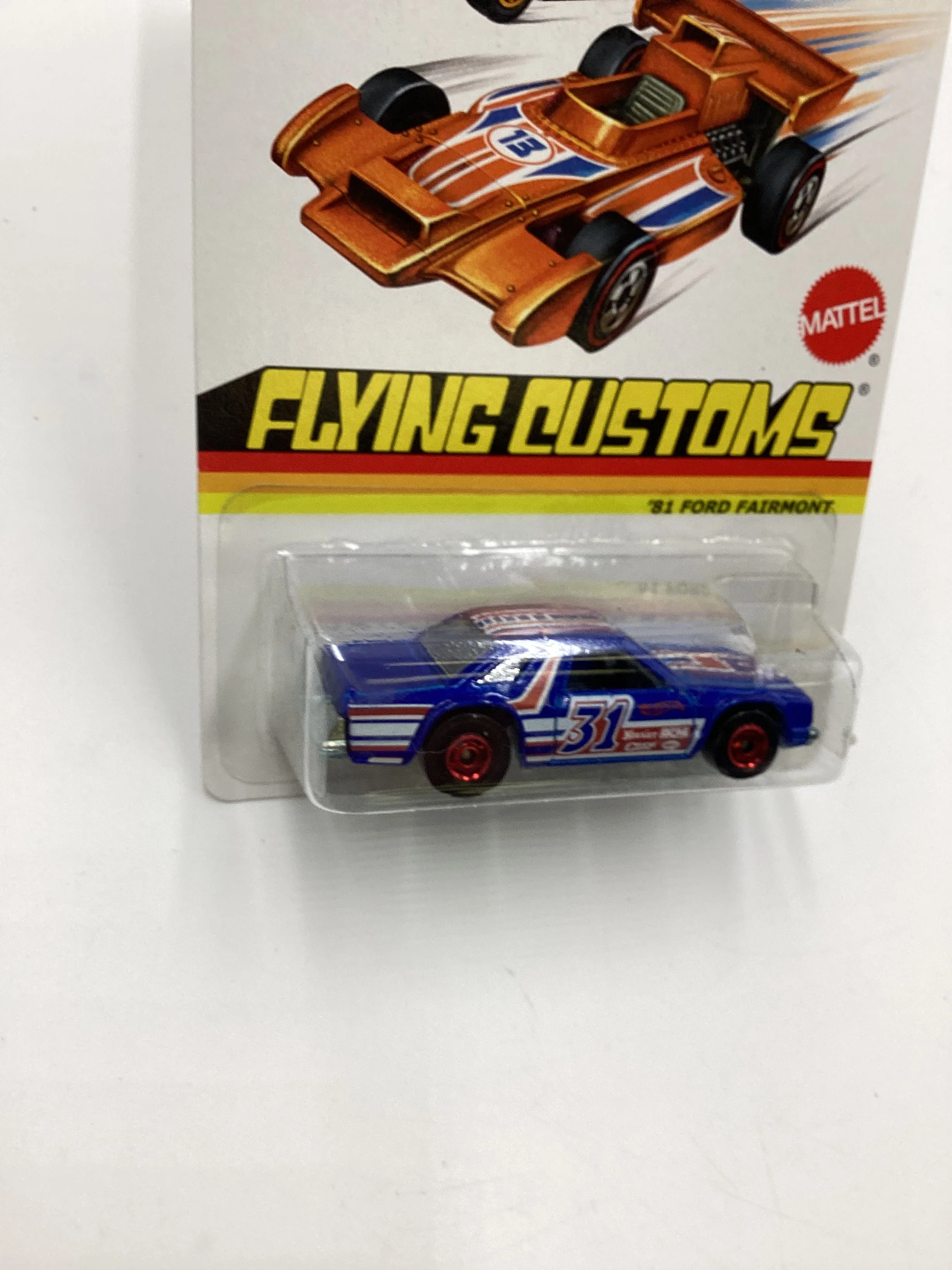 Hot Wheels Flying Customs 81 Ford Fairmont Blue with protector - Image 5