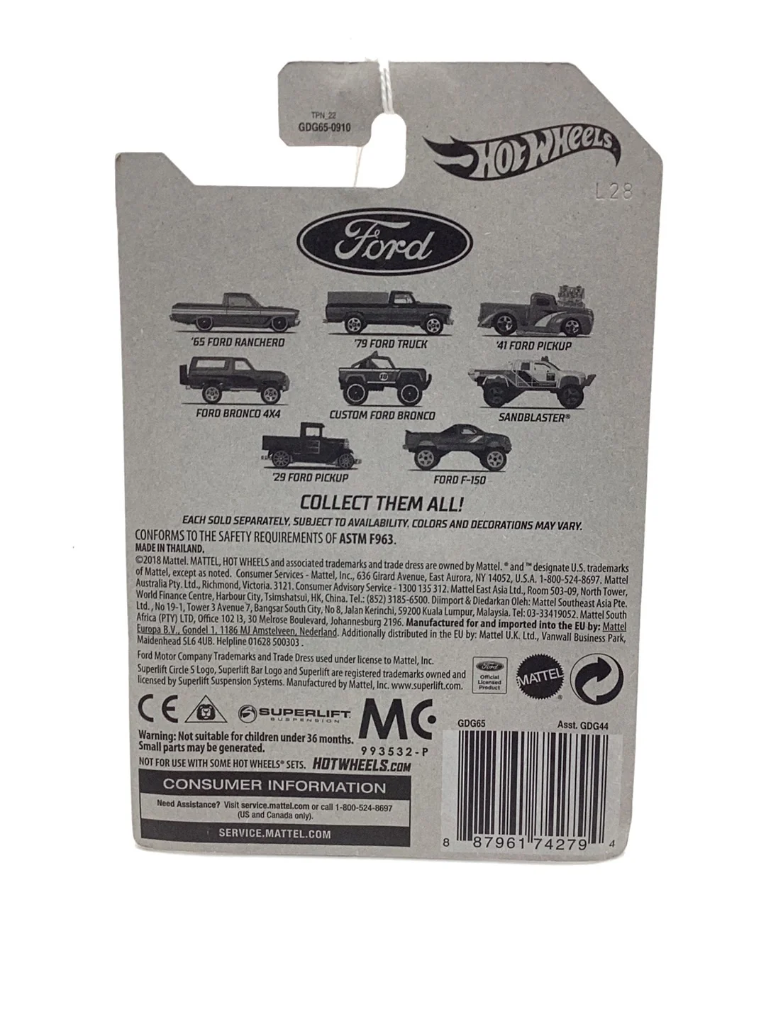 Hot wheels Ford Pickups 4/8 Ford Bronco 4x4 158C - Image 7