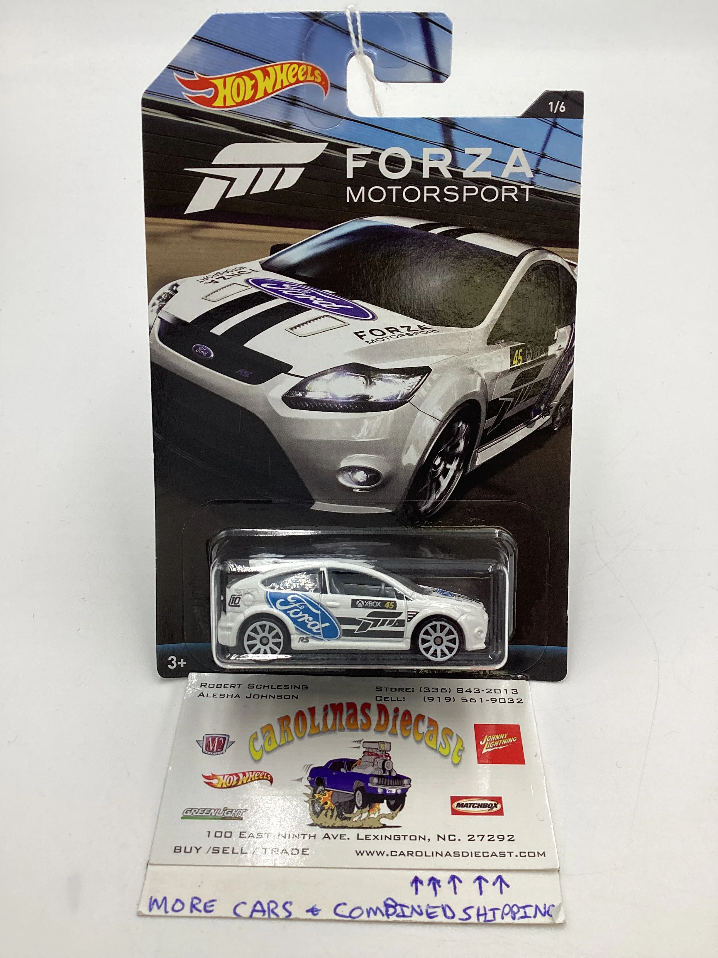 2017 Hot Wheels Forza Motorsport 09 Ford Focus RS White 154D