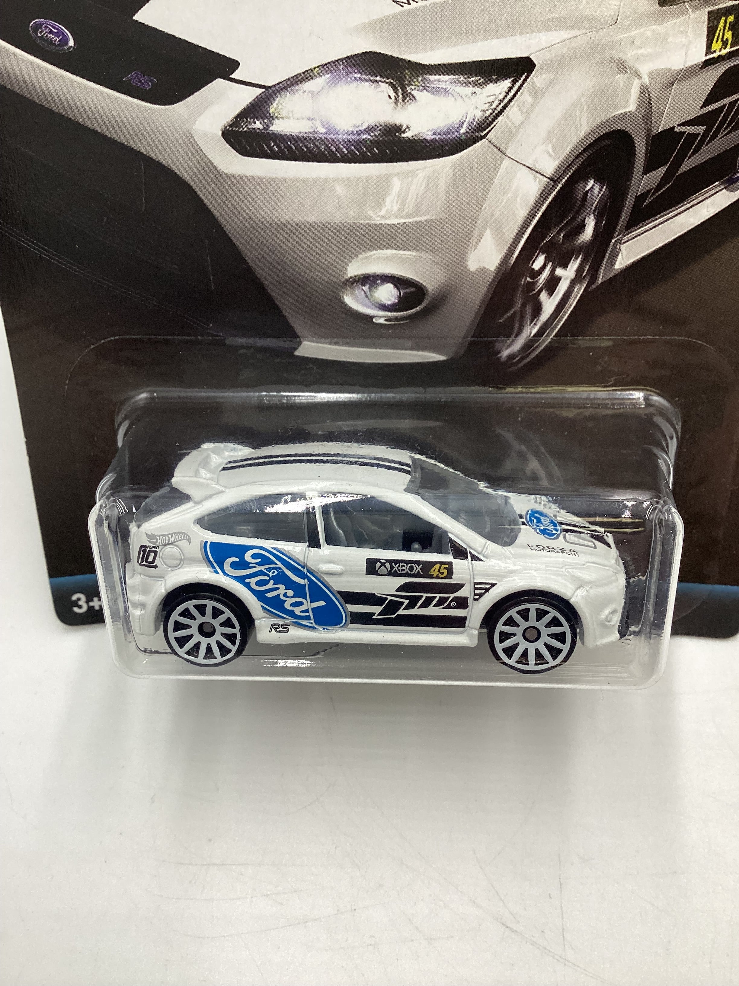 2017 Hot Wheels Forza Motorsport 09 Ford Focus RS White 154D - Image 3