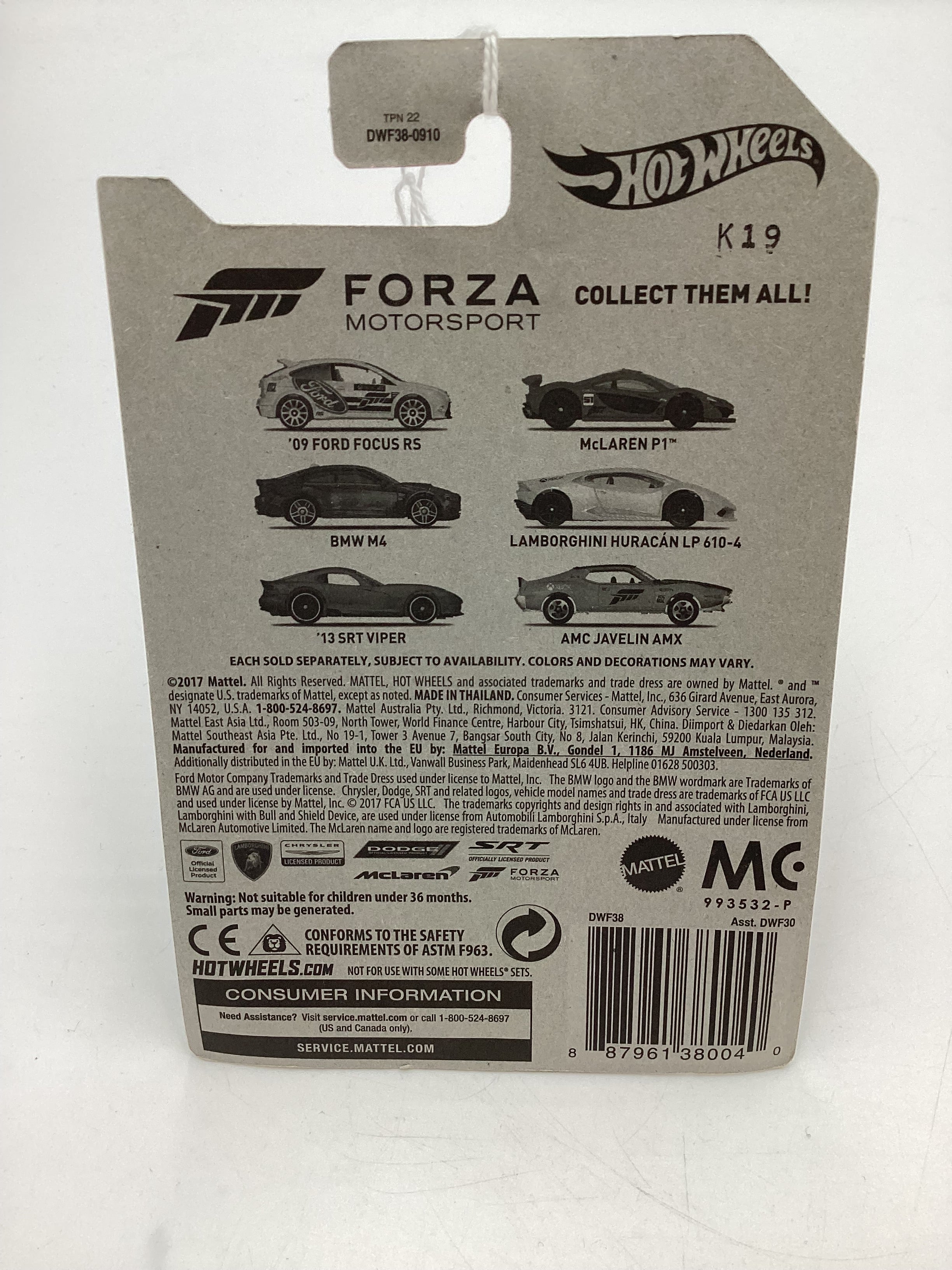 2017 Hot Wheels Forza Motorsport #6 AMC Javelin AMX Silver 154C - Image 8