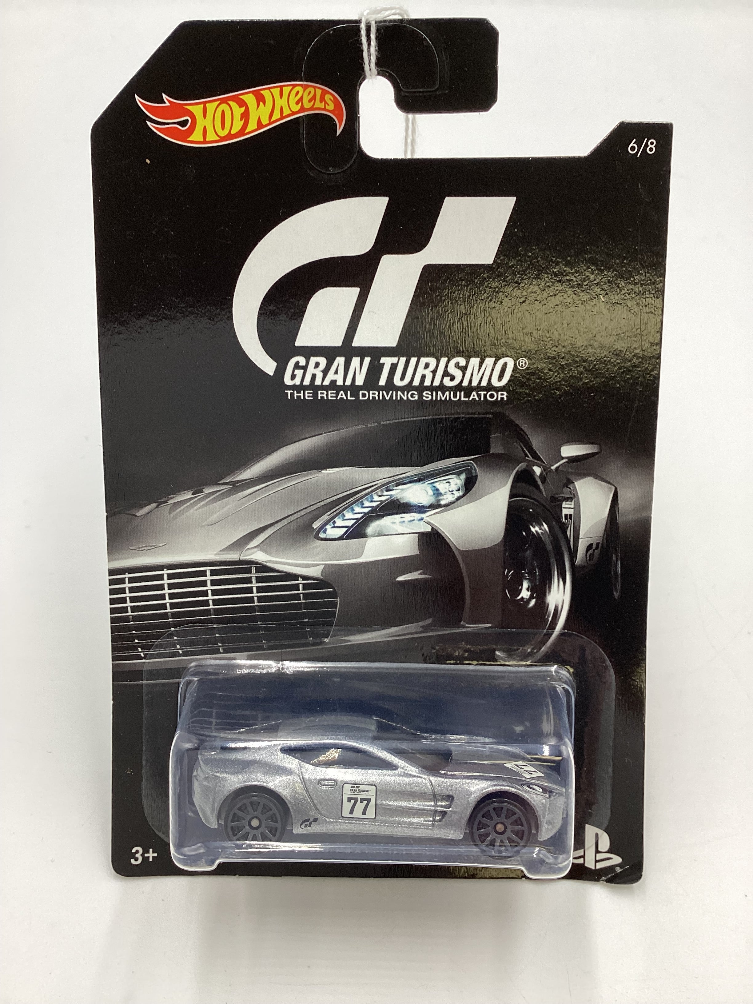 Hot Wheels Gran Turismo #6 Aston Martin One-77 Silver 153F - Image 2