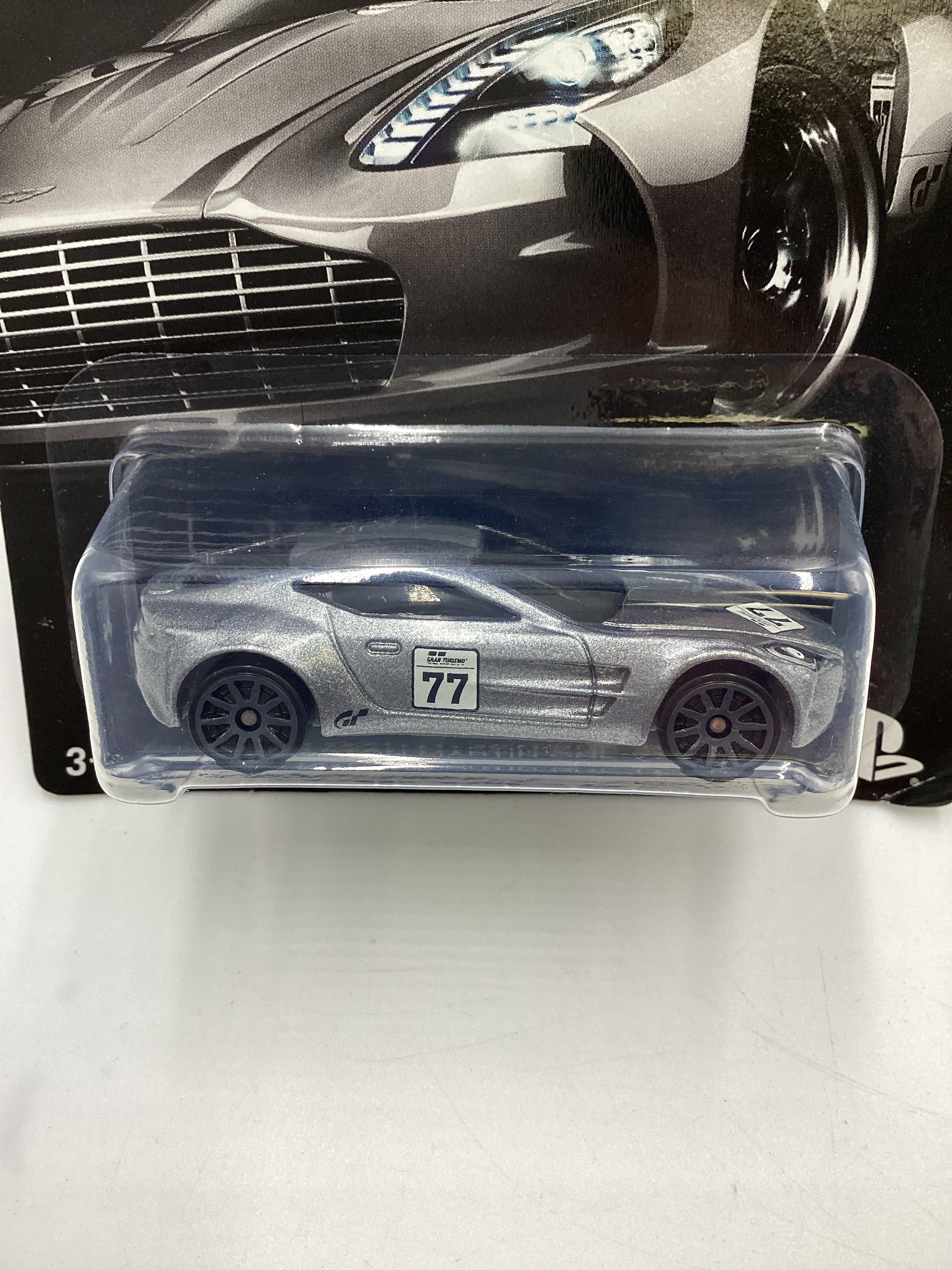 Hot Wheels Gran Turismo #6 Aston Martin One-77 Silver 153F - Image 3