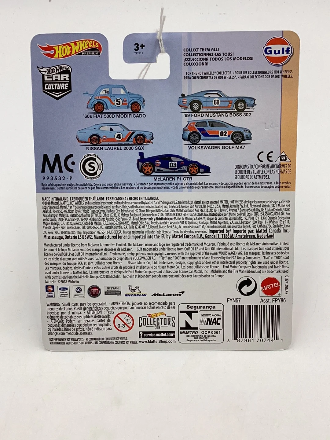 HOT WHEELS GULF ‘60’s Fiat 500D Modifcado 1/5 241B - Image 7
