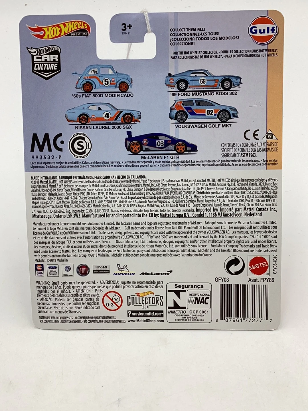 HOT WHEELS GULF 69 Ford Mustang Boss 302 2/5 245C - Image 7