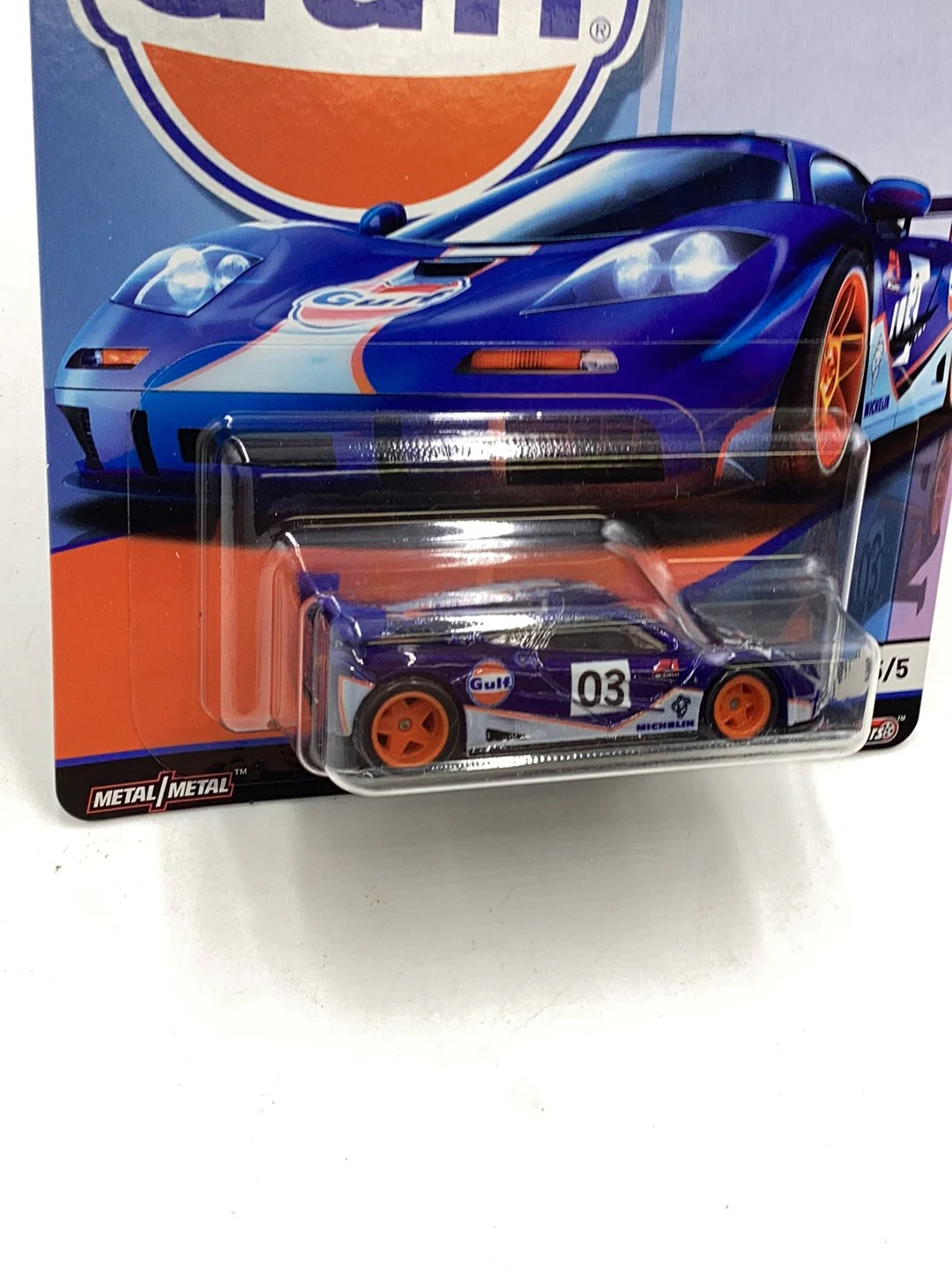 HOT WHEELS GULF McLaren F1 GTR 5/5 245A (Bad Card) - Image 4