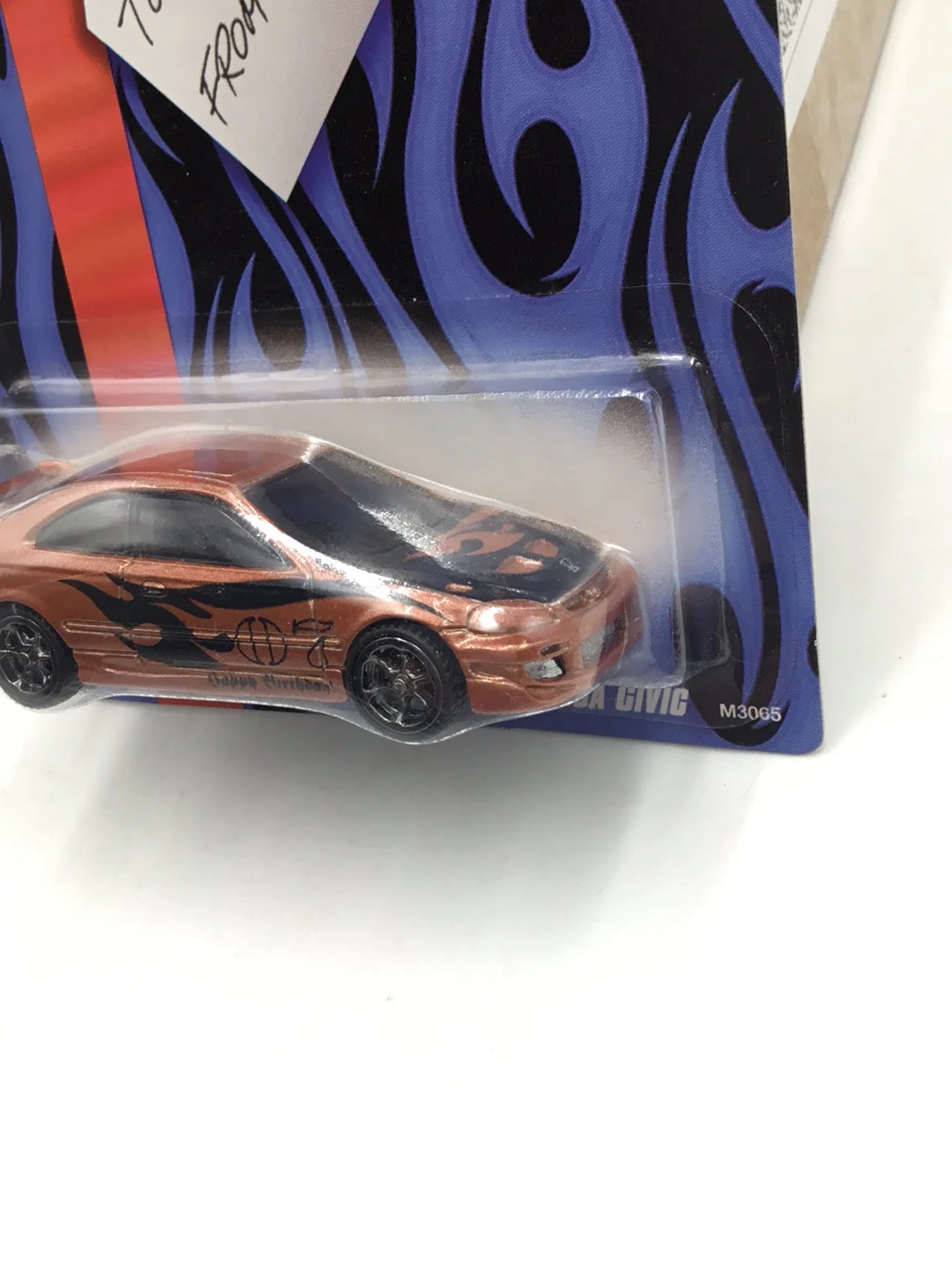 Hot Wheels Happy Birthday Card Honda Civic W/protector real riders  VHTF - Image 4