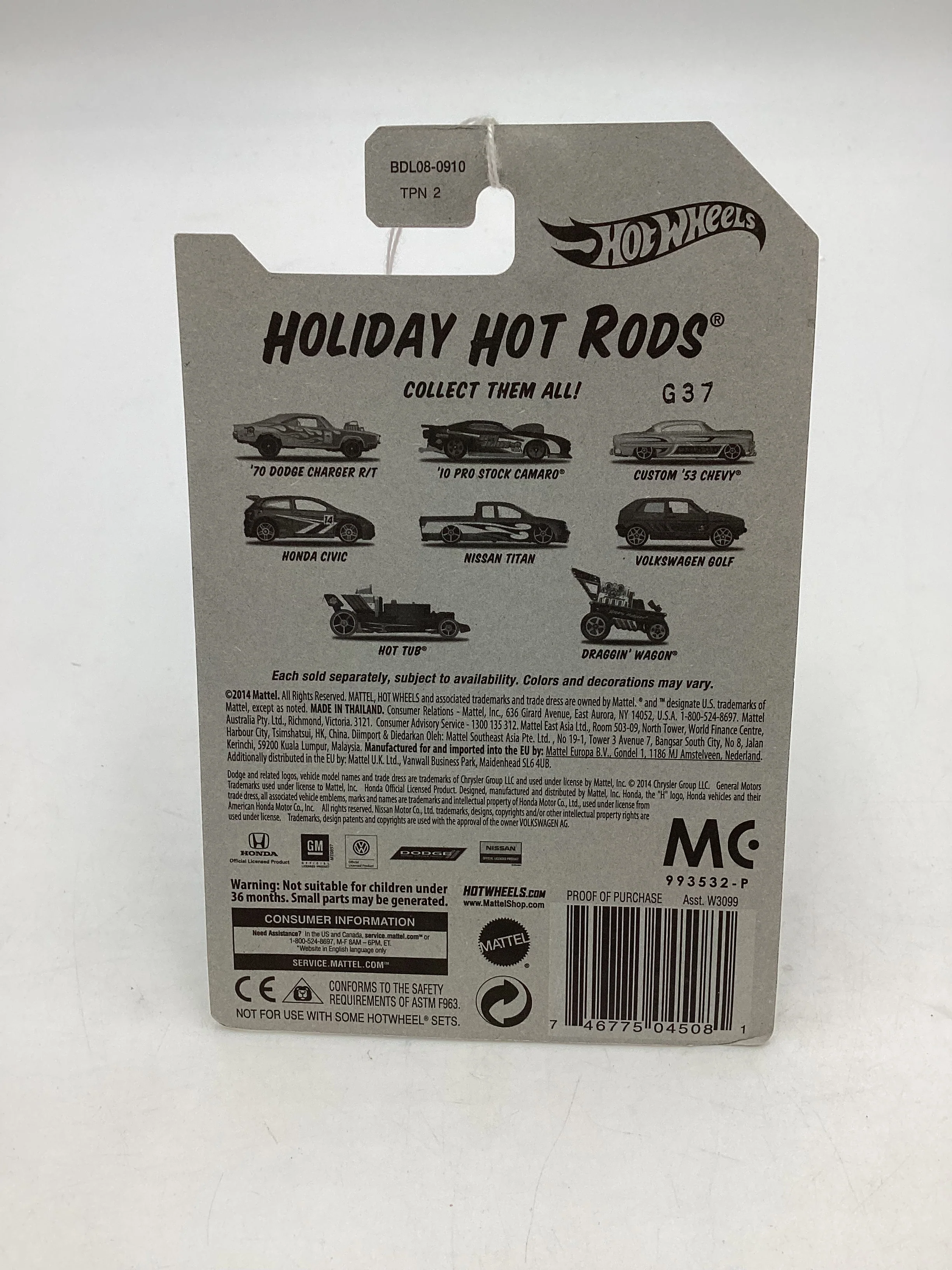 Hot wheels Holiday Hot Rods 2/8 Custom 53 Chevy 155D - Image 7
