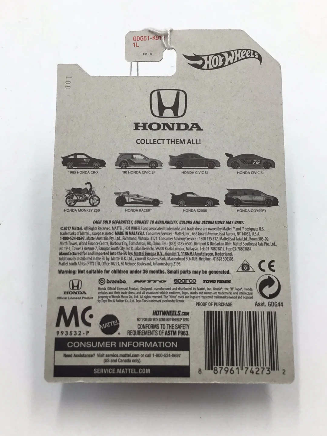 Hot wheels Honda series Honda Racer 6/8 Walmart exclusive 152D - Image 5
