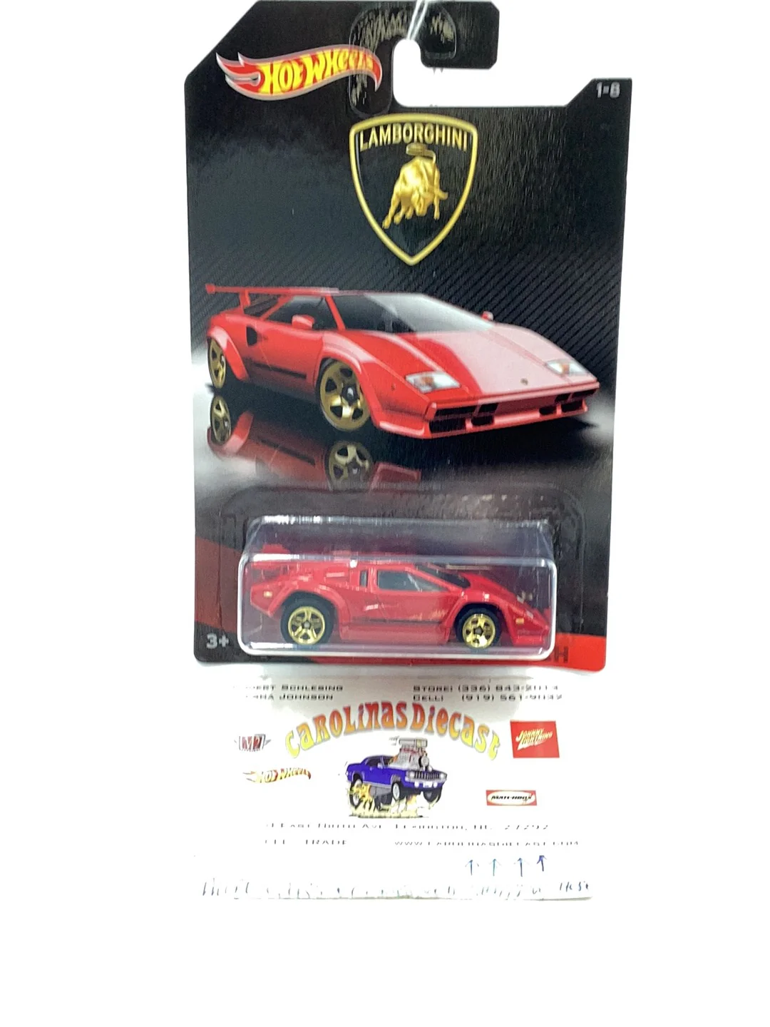 Hot wheels Lamborghini series Lamborghini Countach #1 1/8 Walmart exclusive SR