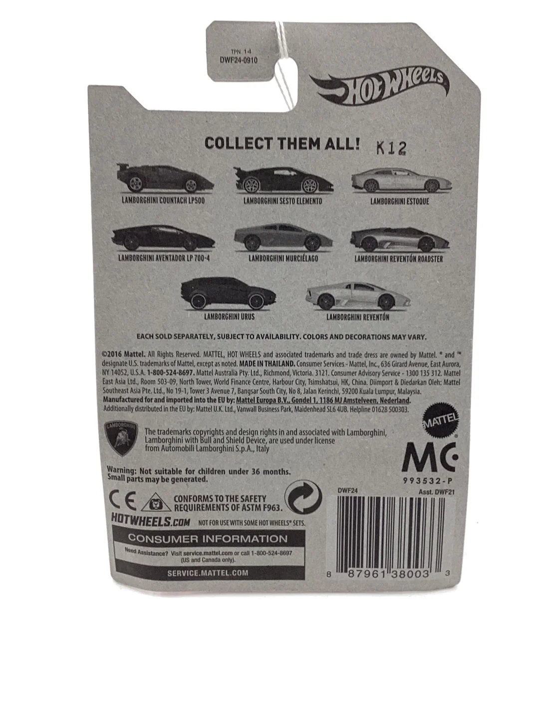 Hot wheels Lamborghini series Lamborghini Countach #1 1/8 Walmart exclusive SR - Image 6