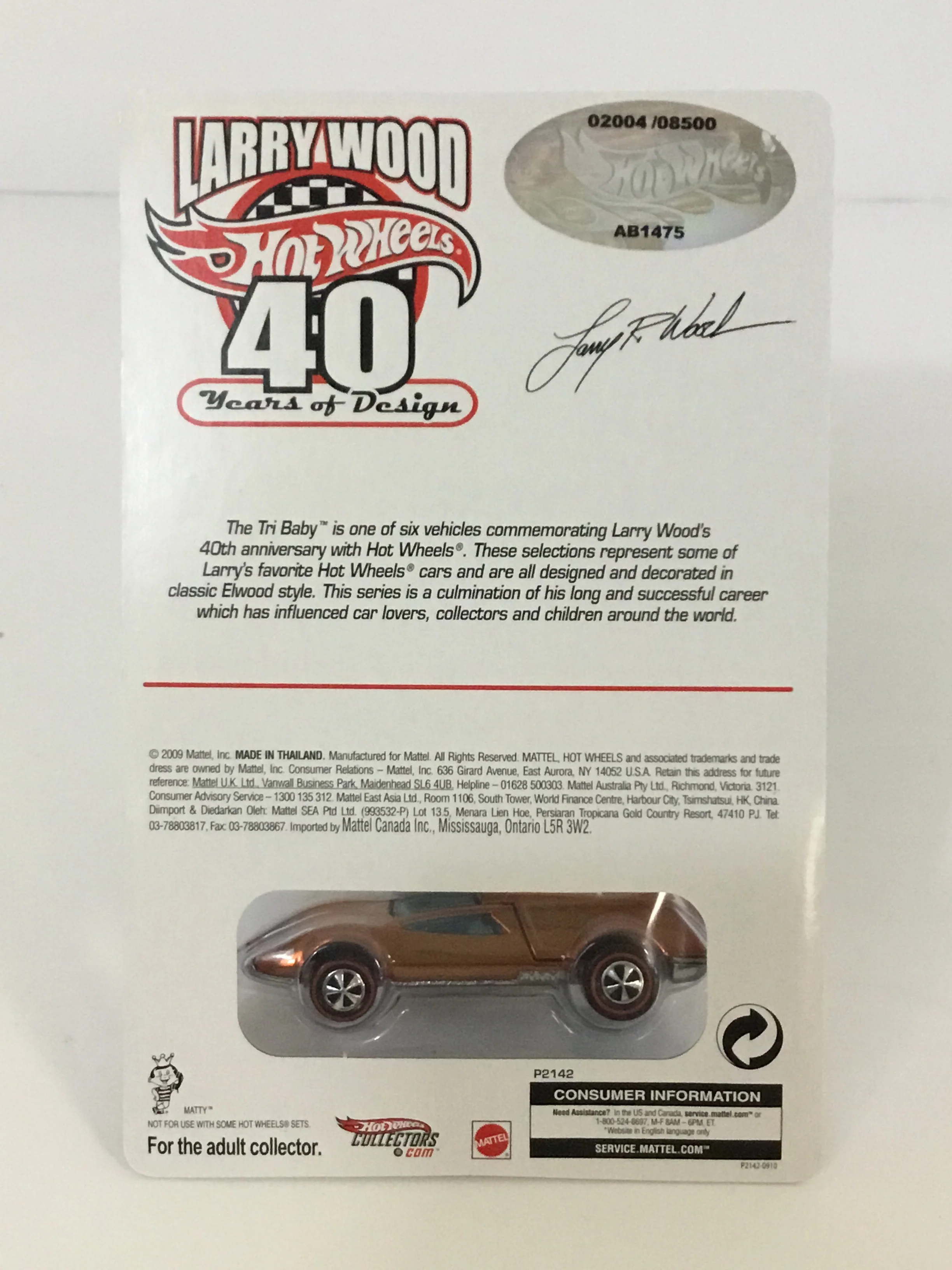 Hot wheels Larry wood 40 yrs of design Tri Baby rlc ?/8500 - Image 4
