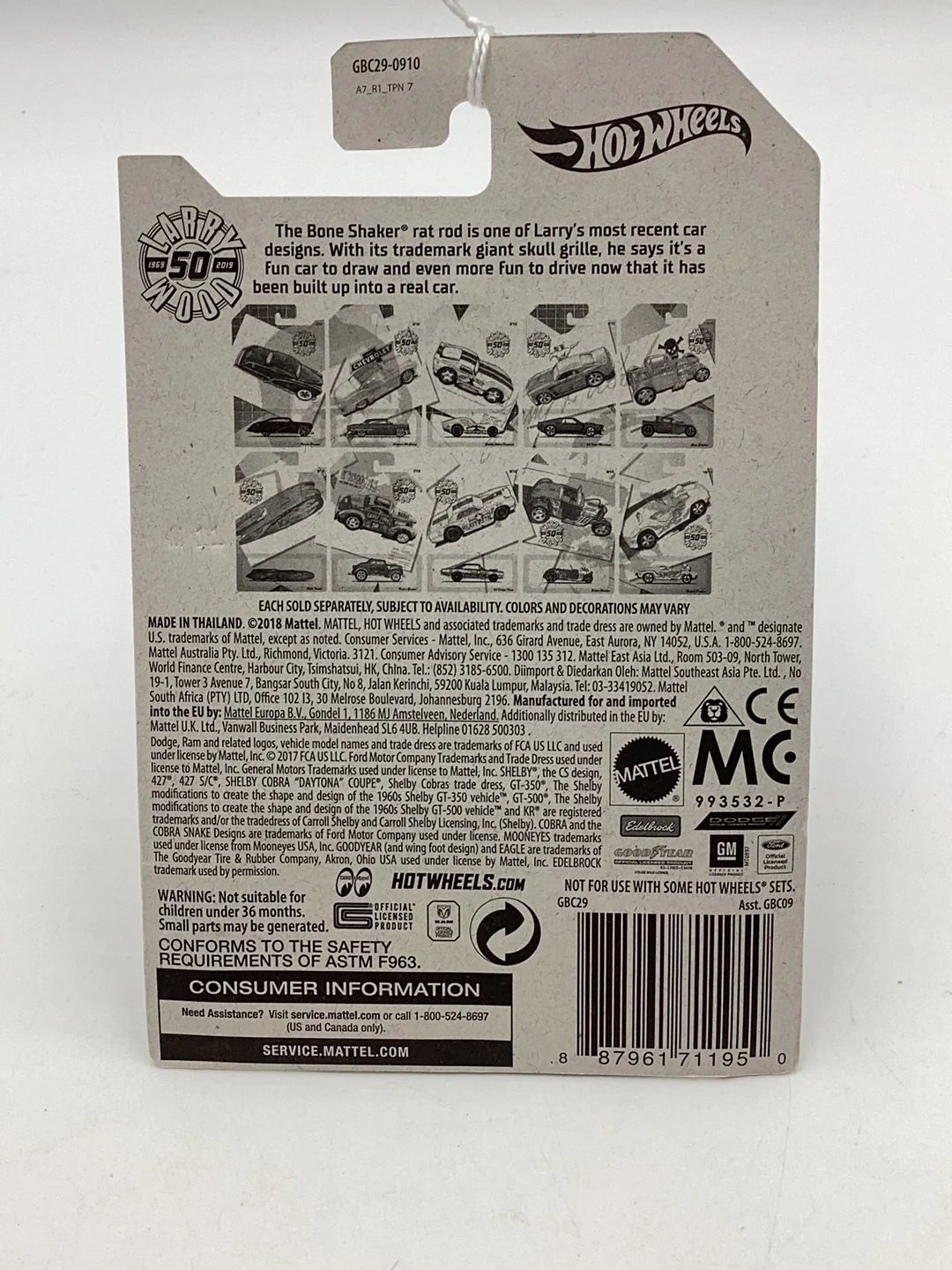 Hot Wheels Larry Wood 50th Bone Shaker 5/10 157D - Image 6
