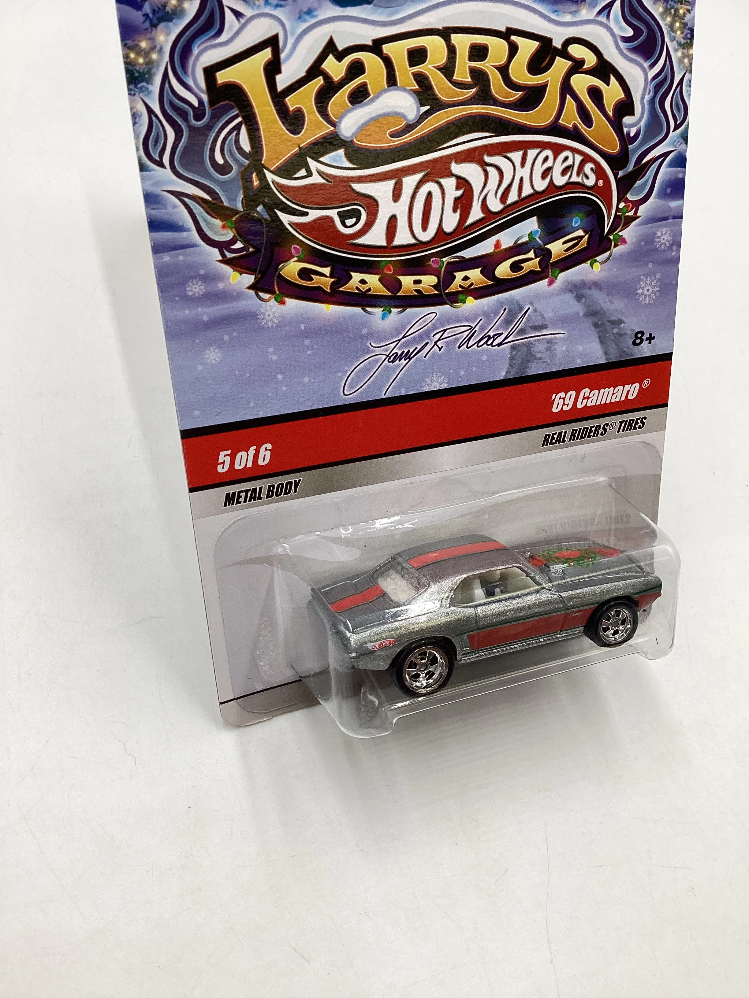 Hot wheels Larrys garage 5/6 Silver 69 Camaro 245B - Image 5