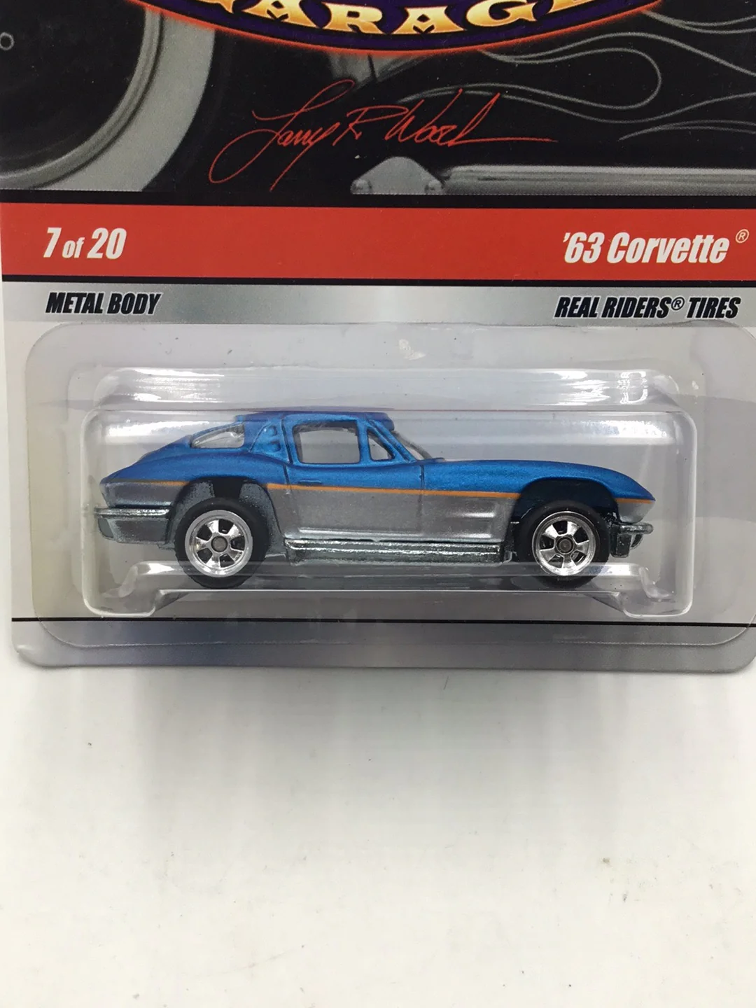 Hot wheels Larrys garage 7 of 20 1963 Corvette real riders Z4 - Image 2