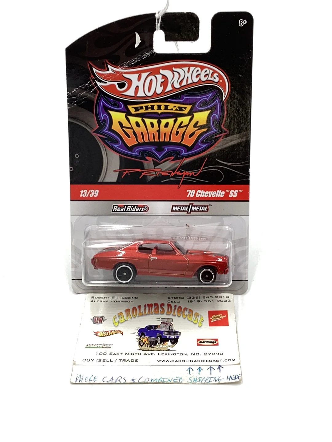 Hot Wheels Larrys garage 70 Chevelle SS Bad Card 272H