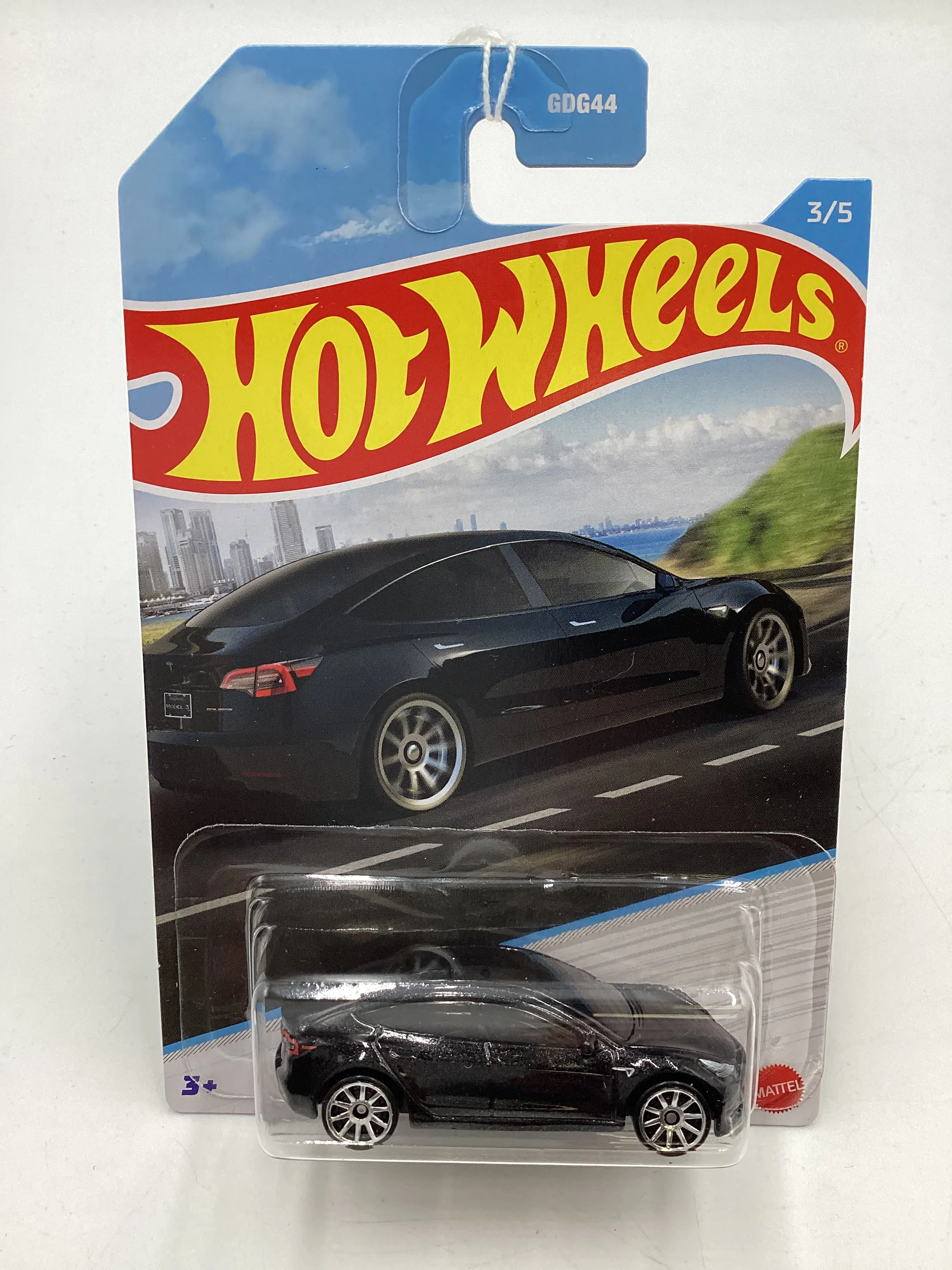 Hot Wheels Walmart Exclusive Luxury Sedans #3 Tesla Model 3 Black 158C - Image 2