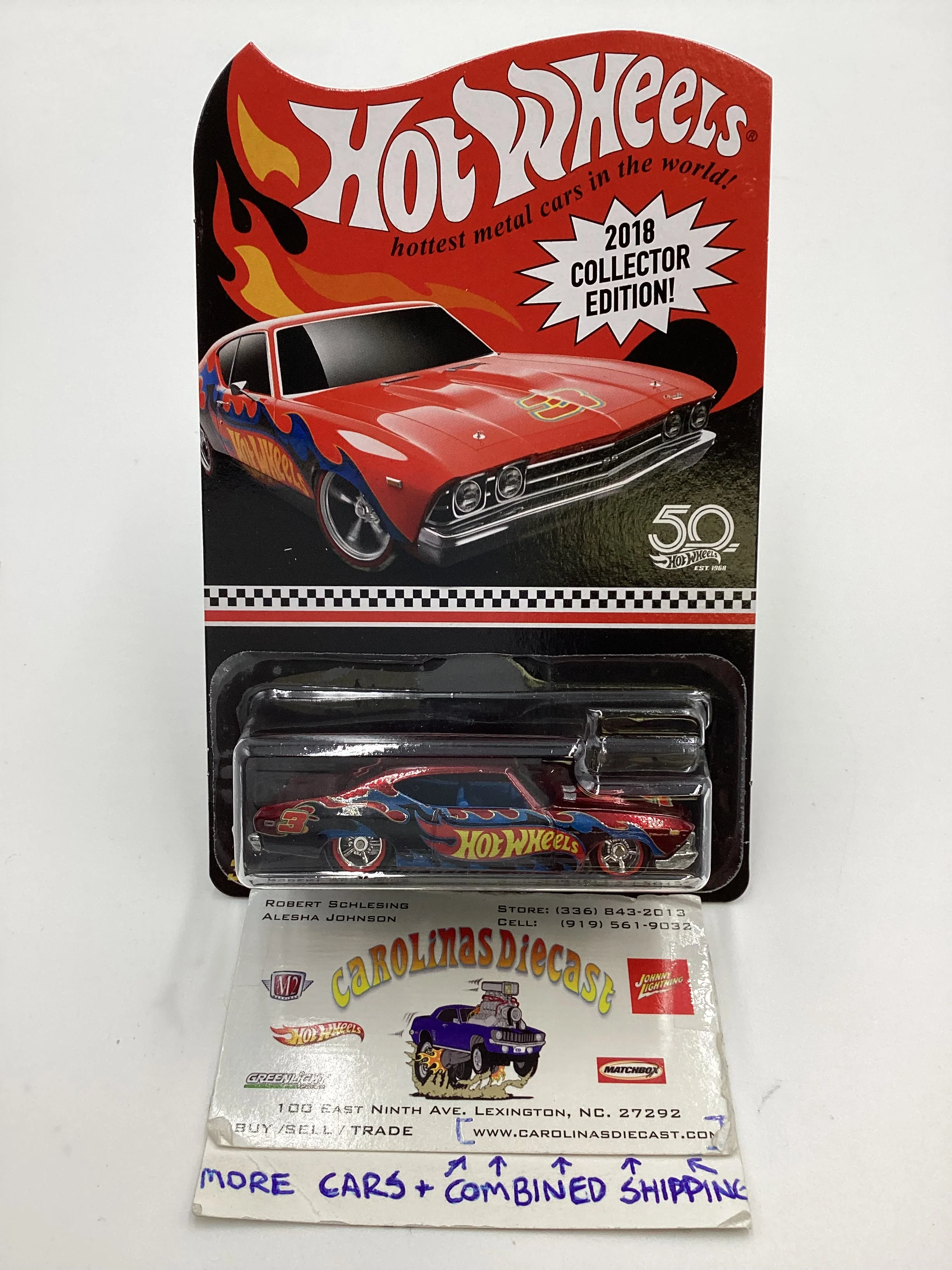 Hot Wheels Mail #3 in 2018 Collectors Edition 1969 Chevelle SS 396 Red with protector