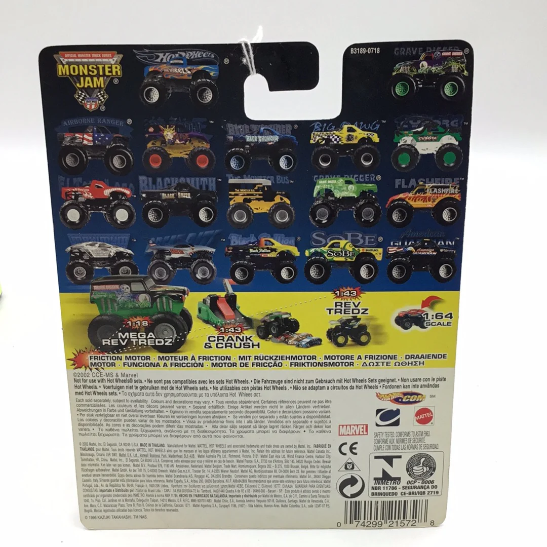 Hot Wheels monster jam #18 Grave Digger green chrome chase vhtf - Image 7