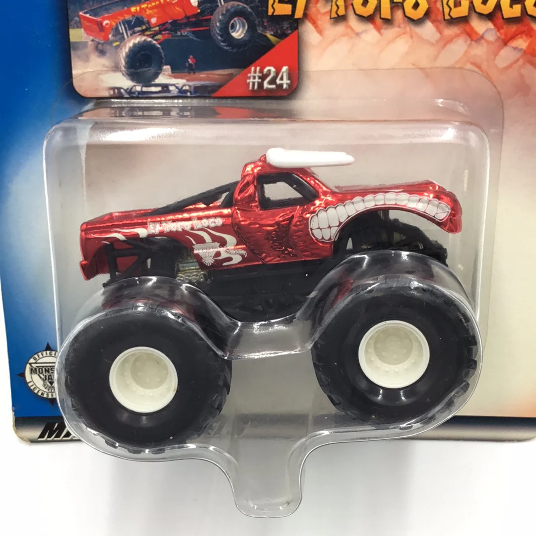 Hot Wheels monster jam #24 El Toro Loco chrome red VHTF - Image 2