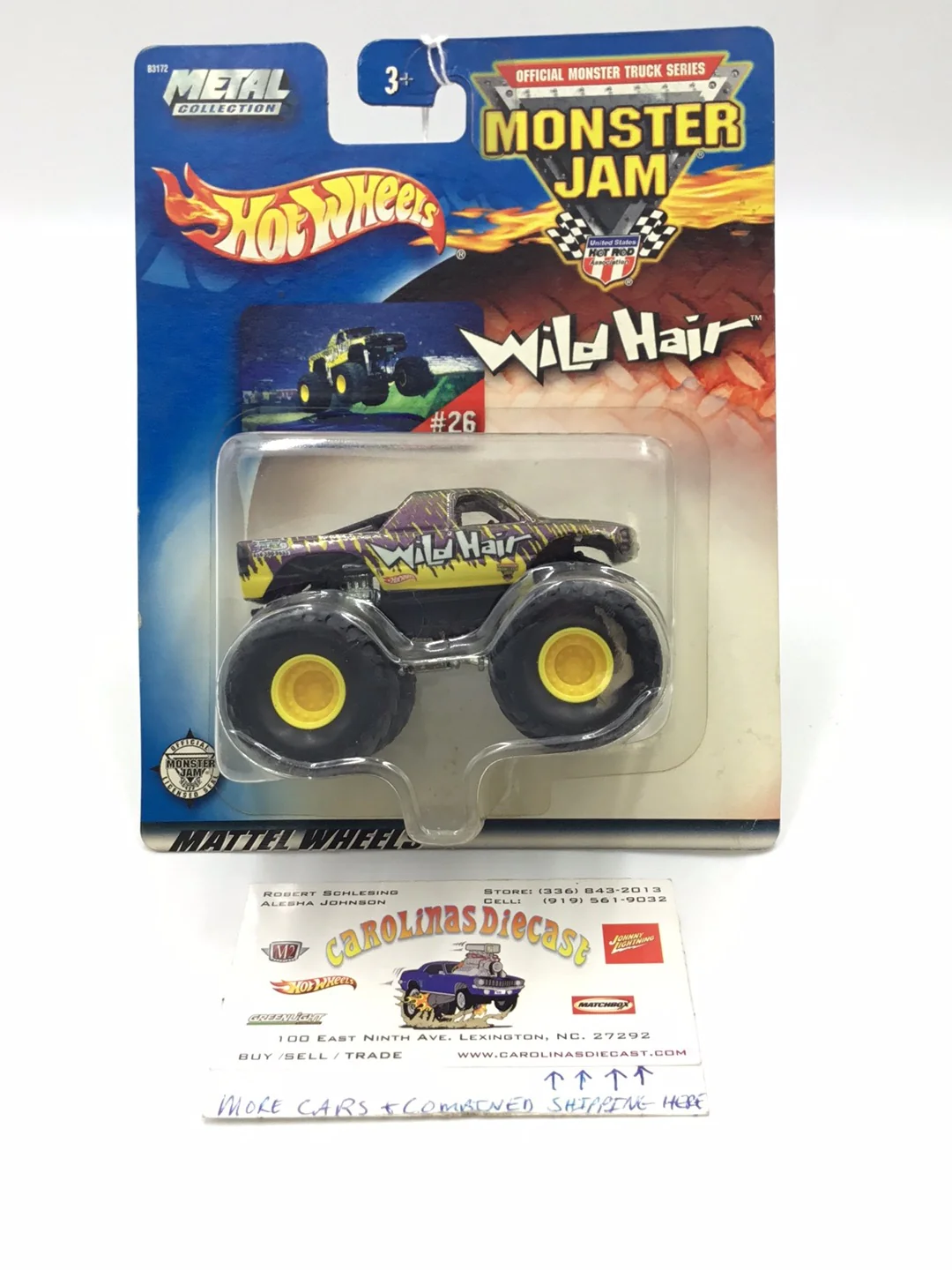 Hot Wheels monster jam #26 Wild Hair 127F
