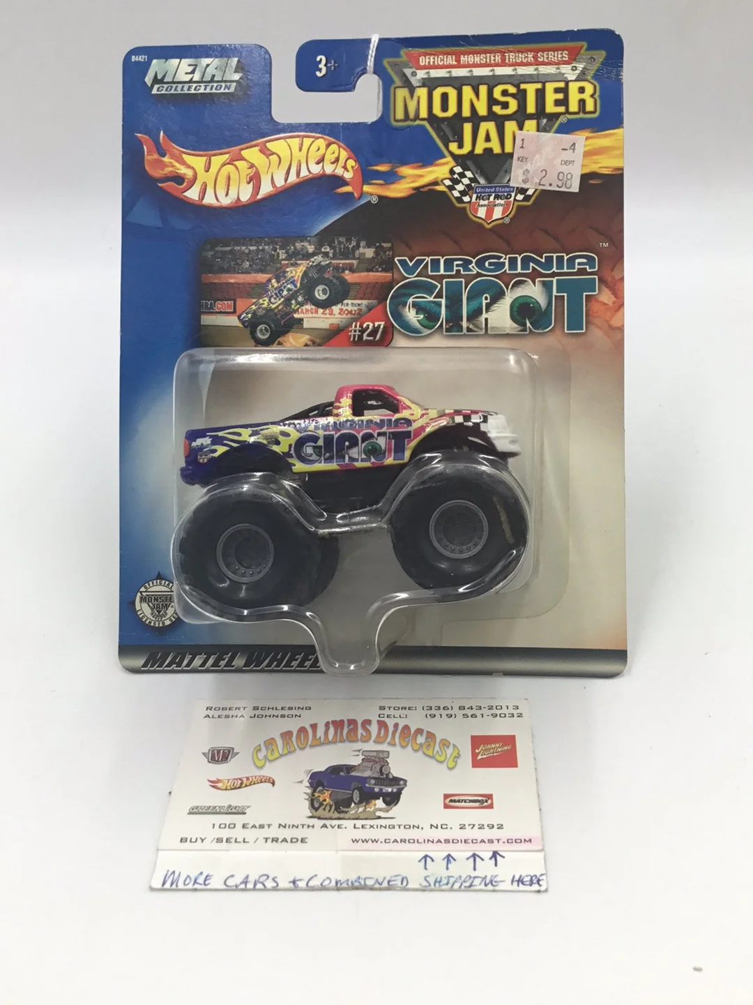 Hot Wheels monster jam #27 Virginia giant