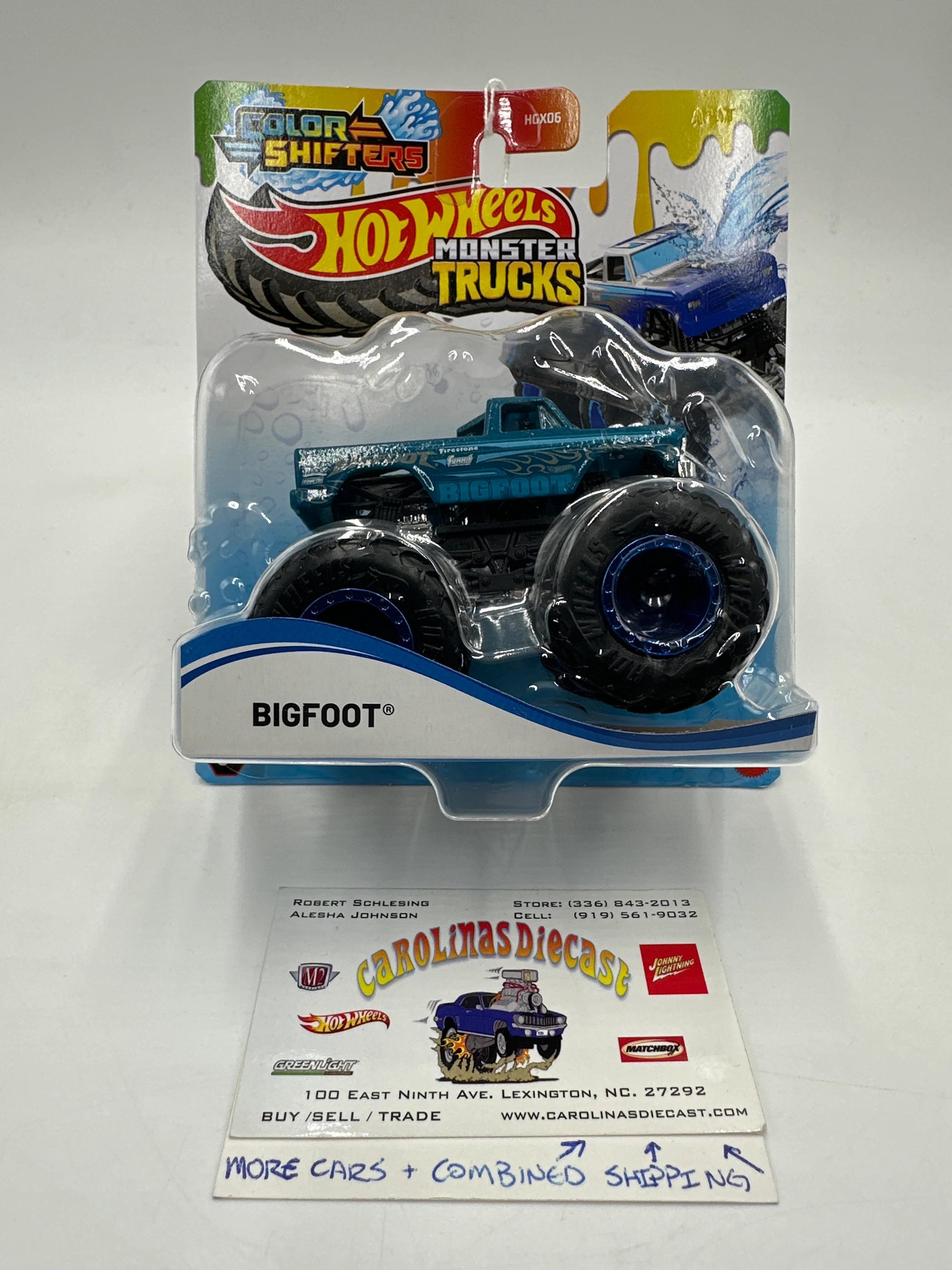 Hot wheels Monster Trucks Color Shifters Bigfoot 124D