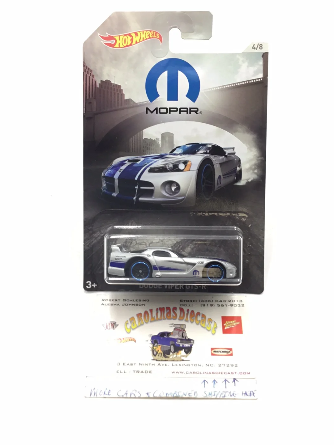 Hot wheels Mopar series 4/8 Dodge Viper GTS-R MM6