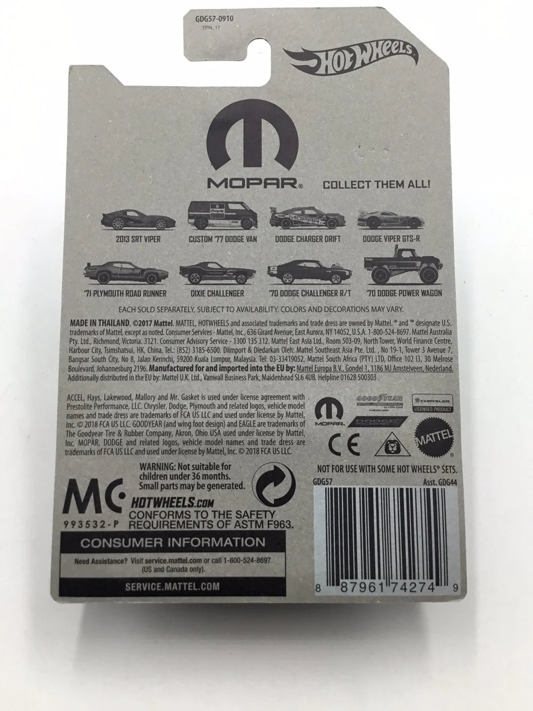 Hot wheels Mopar series 4/8 Dodge Viper GTS-R MM6 - Image 6