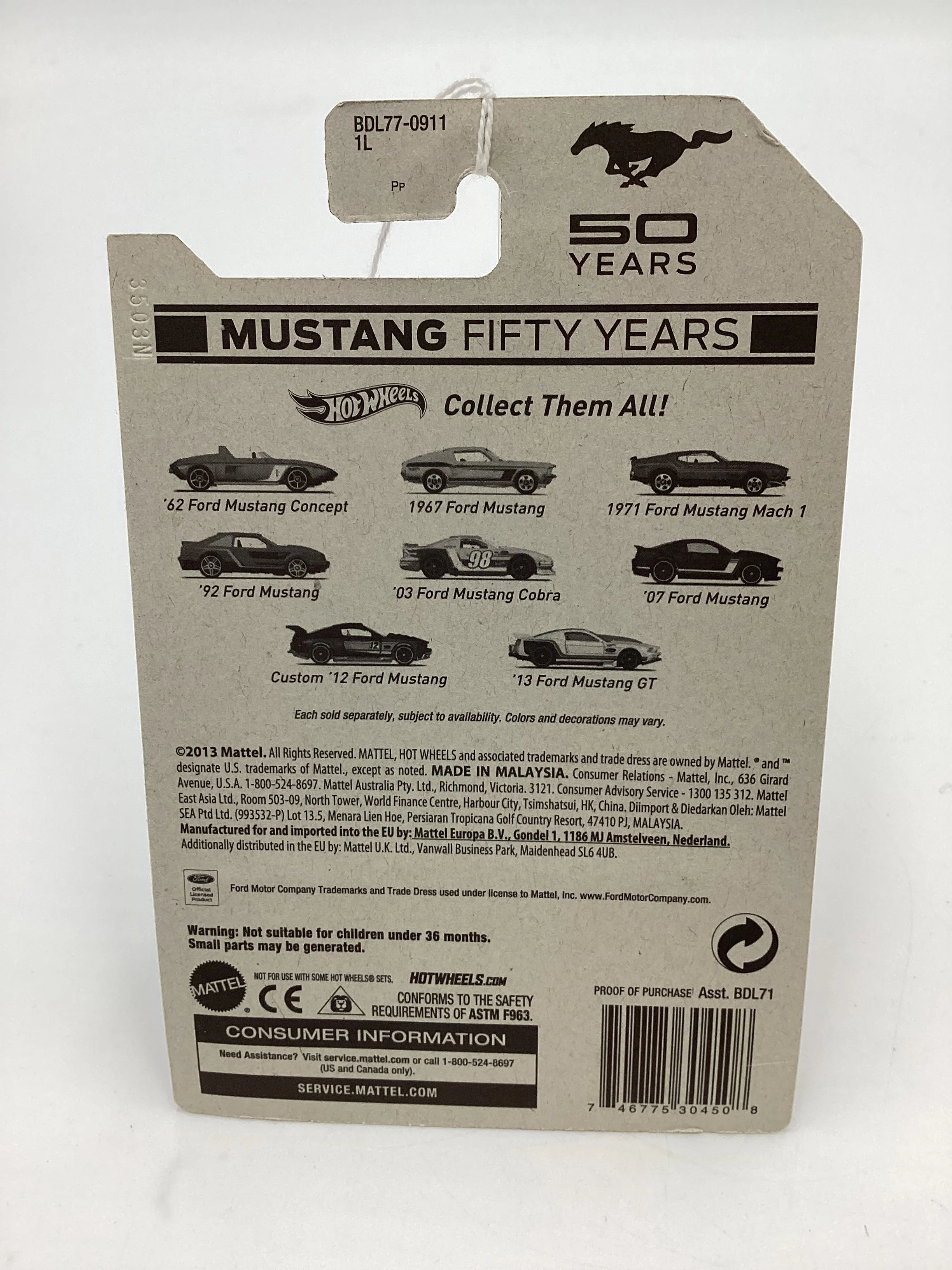 Hot Wheels Mustang 50 Years #4 92 Ford Mustang Orange 153D - Image 7