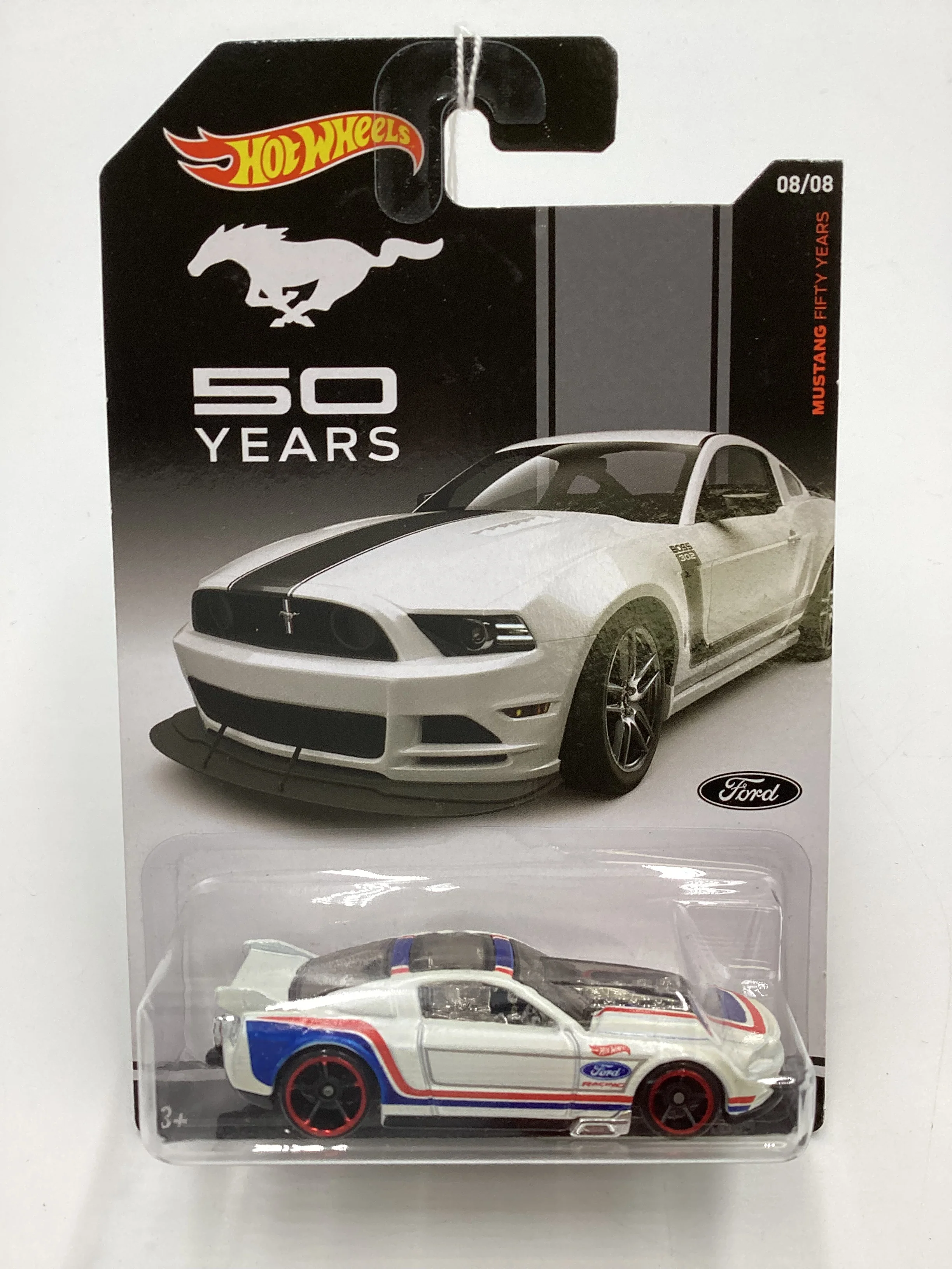Hot Wheels Mustang 50 Years #8 13 Ford Mustang White 153D - Image 2