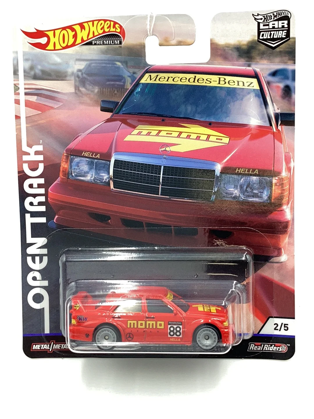 Hot Wheels Open Track #2 Mercedes Benz 190E 2.5-1.6 momo - Image 2